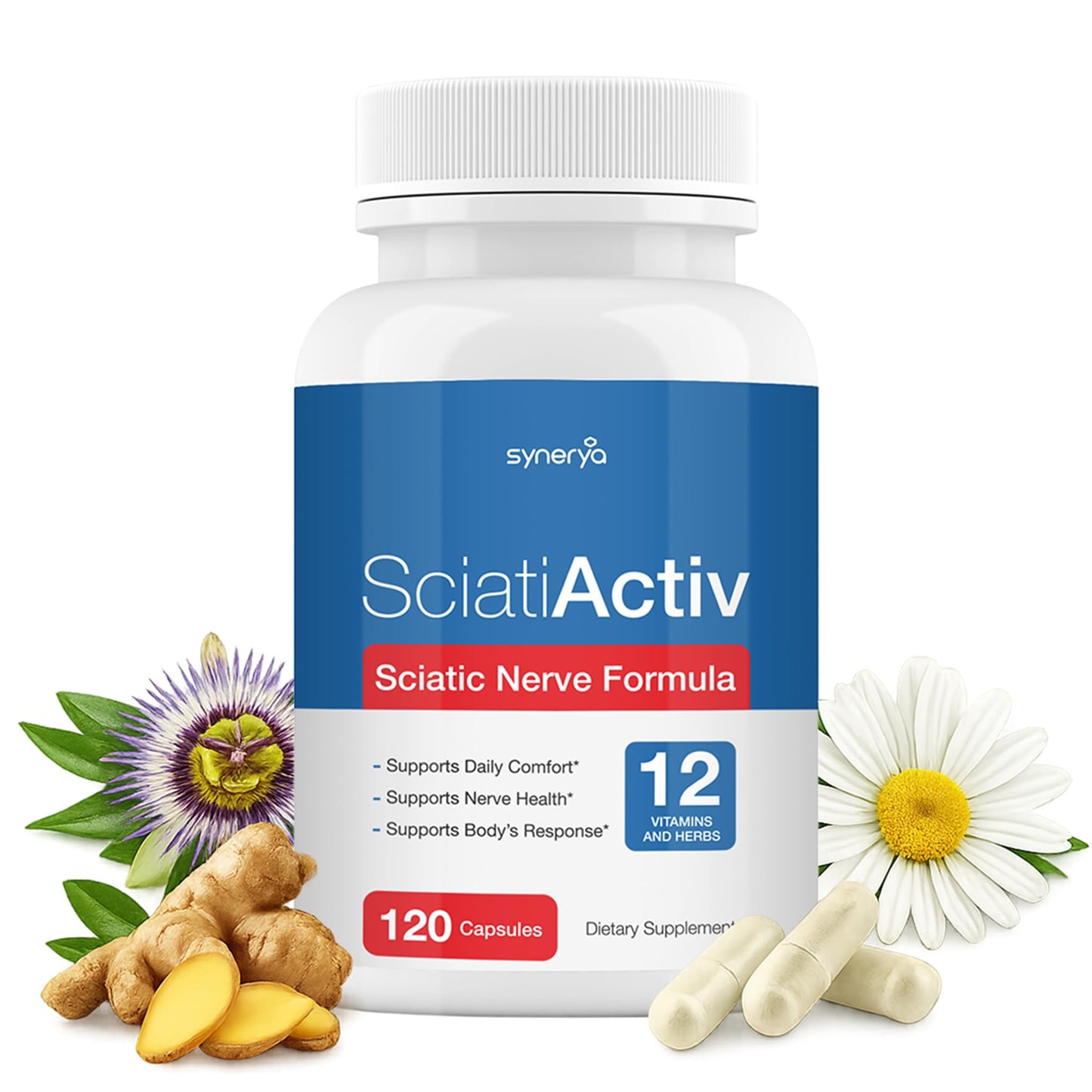 SYNERYA Sciati Alpha Lipoic Acid & Vitamin B Complex for Sciatica Dietary Supplement, Capsules, 120 Capsules
