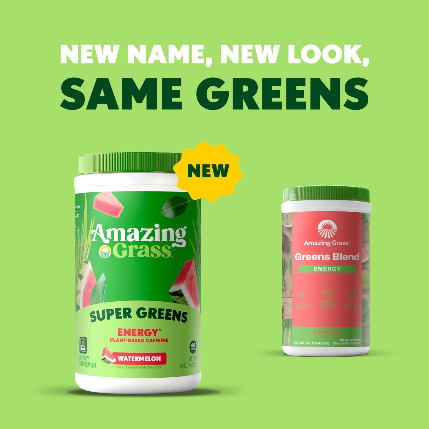 Amazing Grass Green Superfood Energy: Super Greens Powder & Plant Based Smoothie Mix, 14.8 Ounce