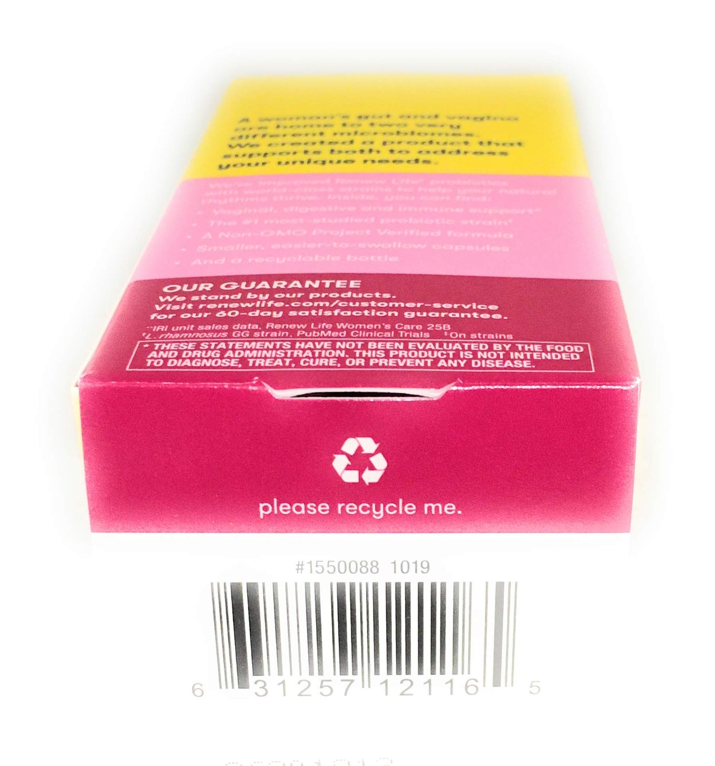 Renew Life Women's Probiotic Capsules 50 Billion CFU Guaranteed, Supports pH Balance, Vaginal, Urinary, Digestive and Immune Health, L. Rhamnosus GG, Dairy, Soy and Gluten-Free, 30 Count