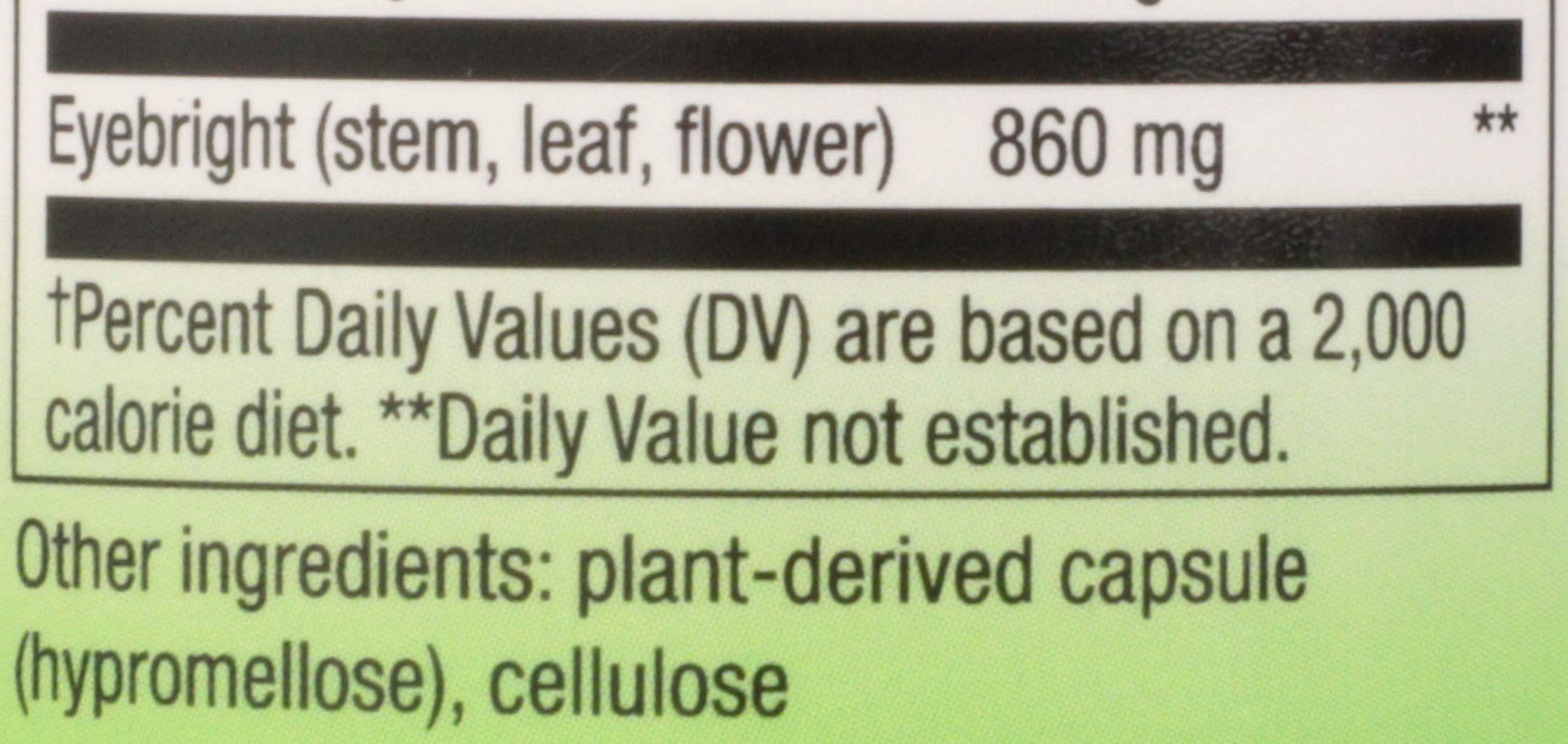 Nature's Way Eyebright Capsule, 100 Count