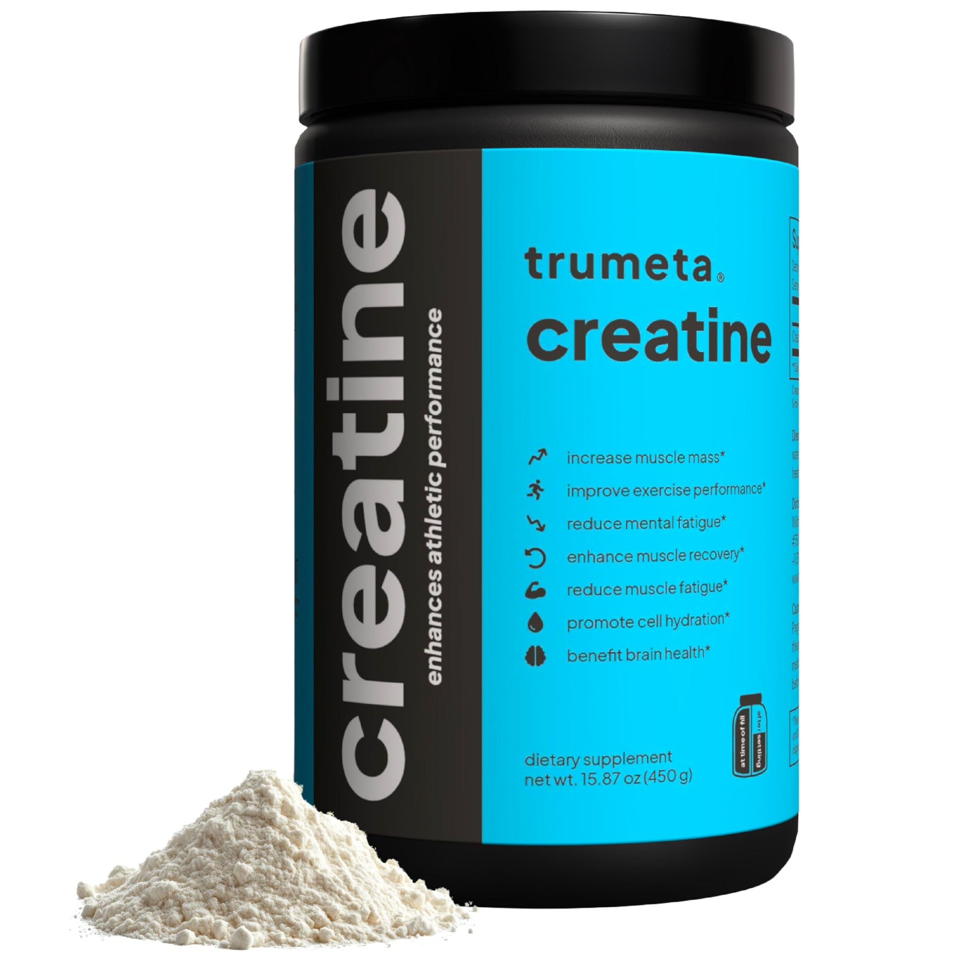 TRUMETA Pure Creapure® Creatine Monohydrate Powder, 15.87 Ounce
