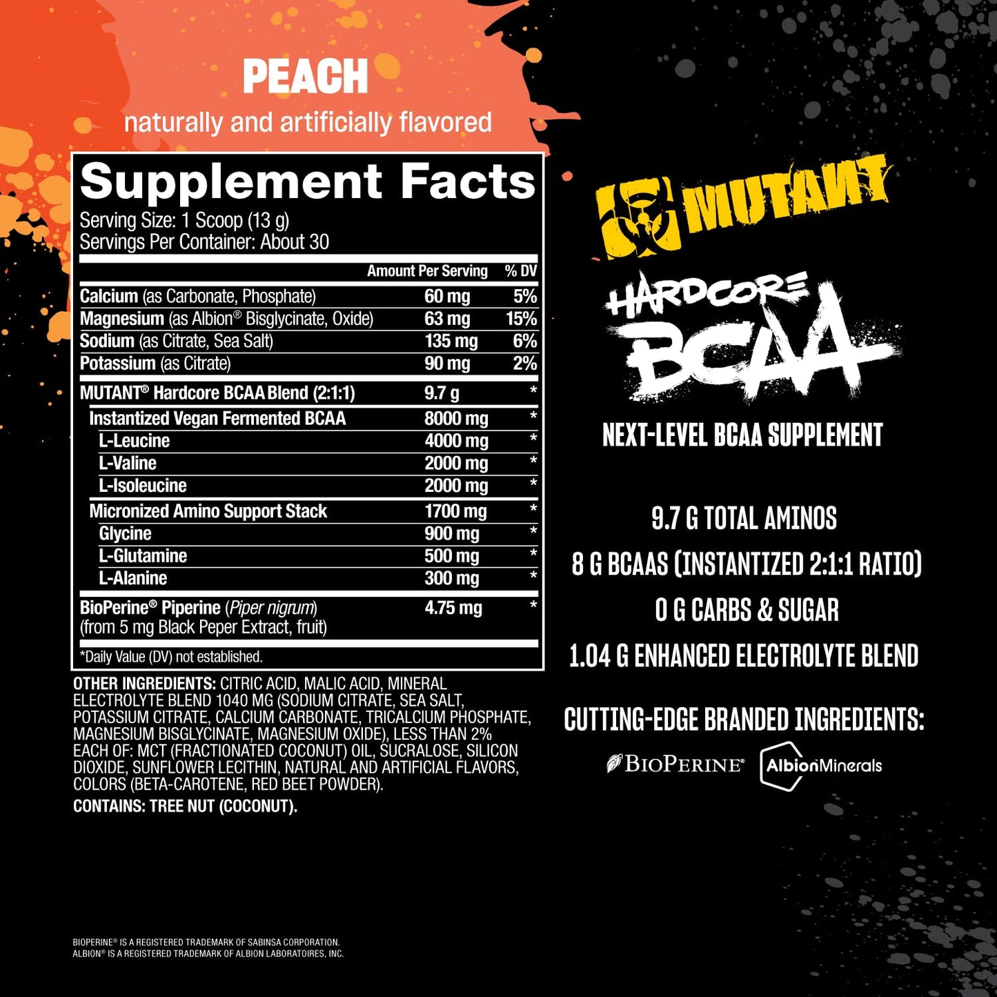Mutant Hardcore BCAA Powder 13.8 oz