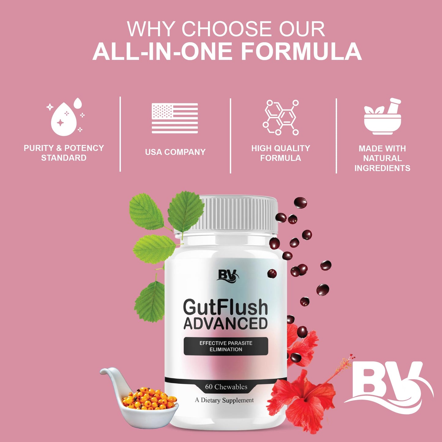 BLUE VIBE Gutflush Advanced Overall Health Support Chewables 180