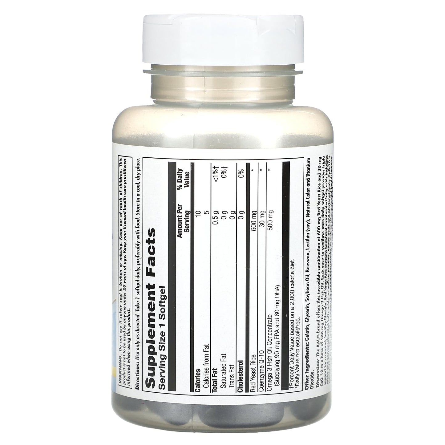 KAL Red Yeast Rice CoQ-10 Omega-3 Softgels 60-count