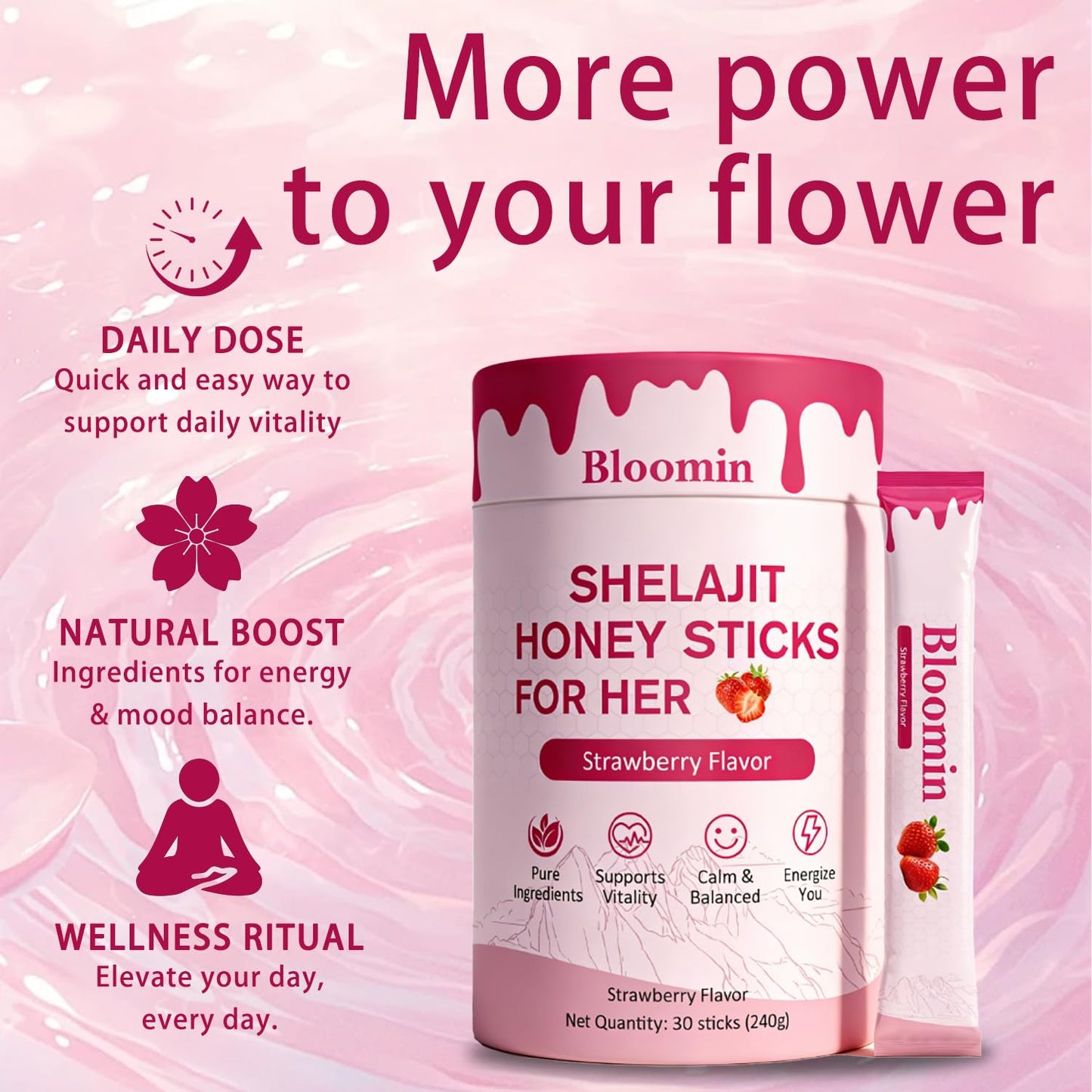 Belano Bloomin Honey Sticks Shilajit Gummies, 1 Count