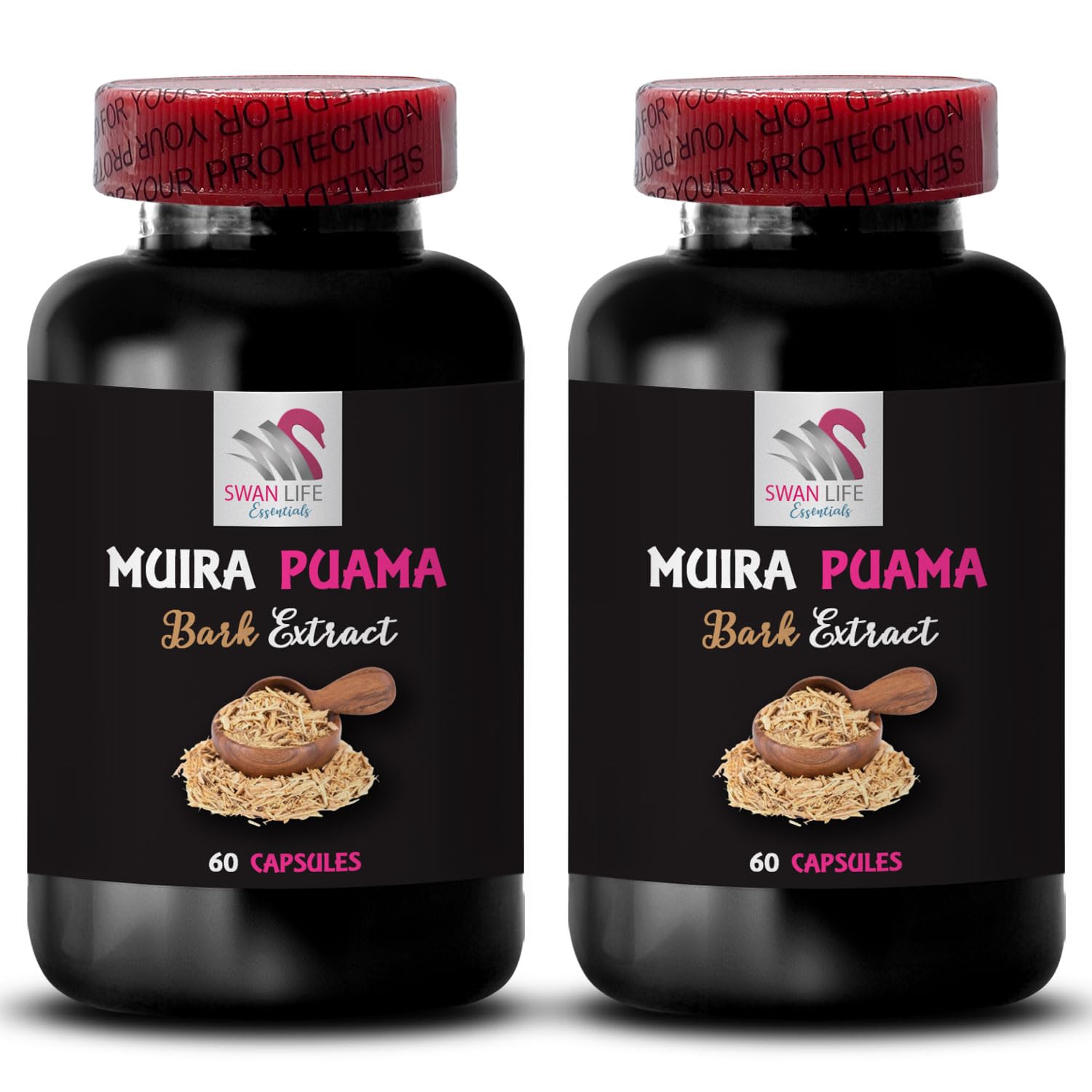 Swan Life Essentials Body Balance Muira Puama Bark Extract Capsules, 60 Count