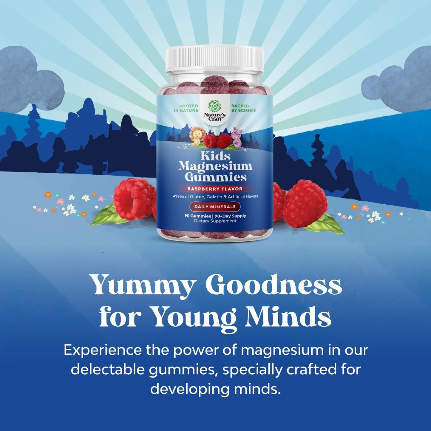 Natures Craft Kids Multivitamin Gummies with Magnesium, 180 Gummies