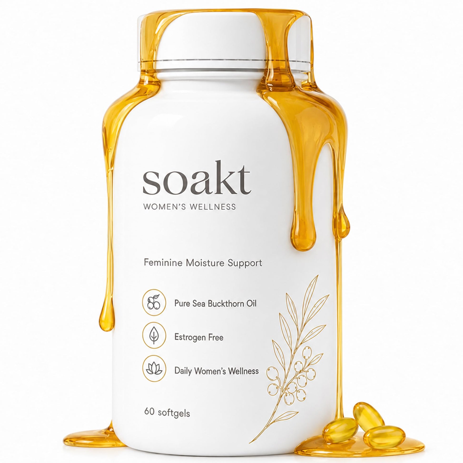 Three-Eyed Monster Soakt Sea Buckthorn Oil Softgels, 60 Count