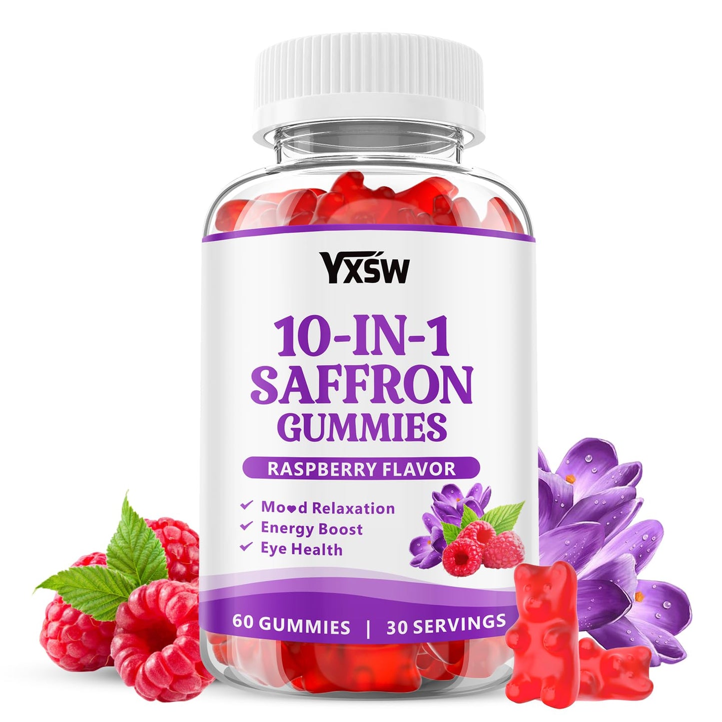 YXSW Saffron Gummies 60 Count