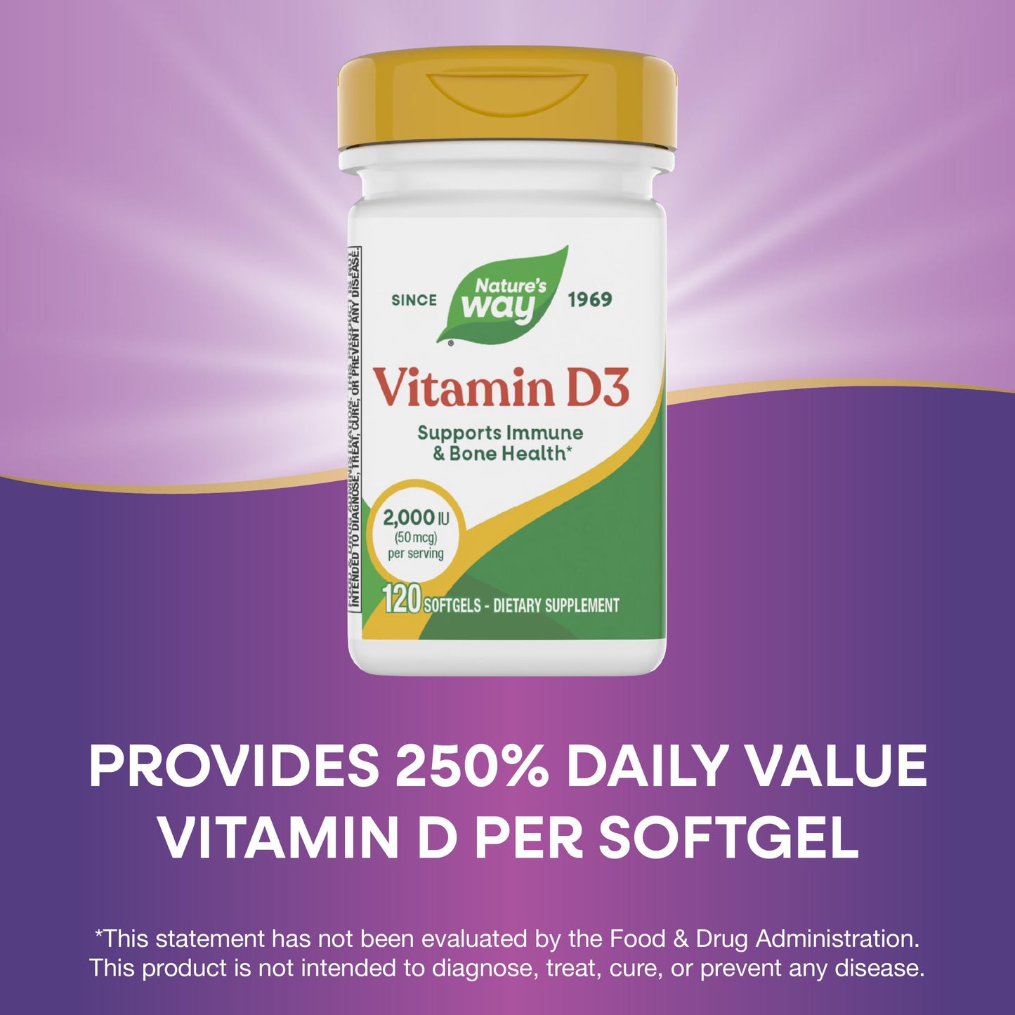 Nature's Way Vitamin D3 Softgels 120 Count
