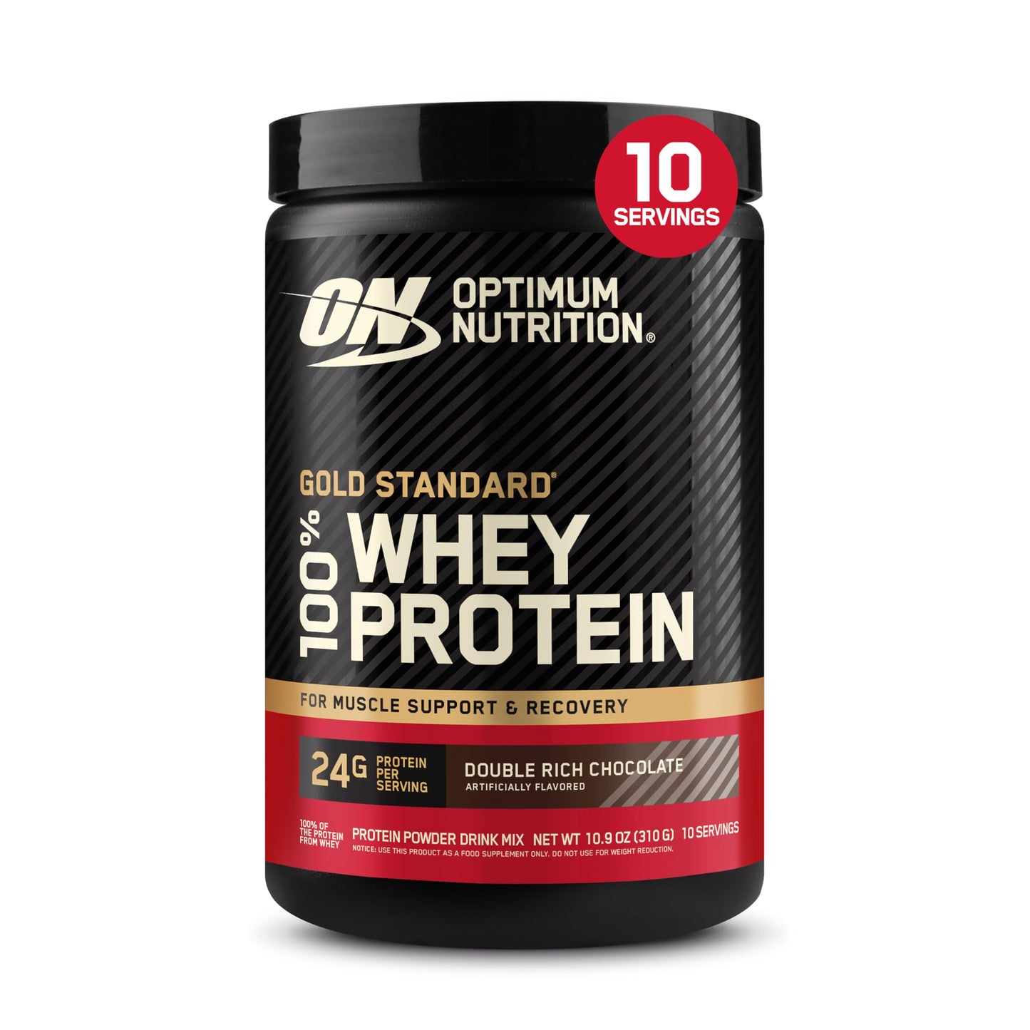 Optimum Nutrition Gold Standard 100% Whey Protein Powder, 10.9 oz, Pack of 1