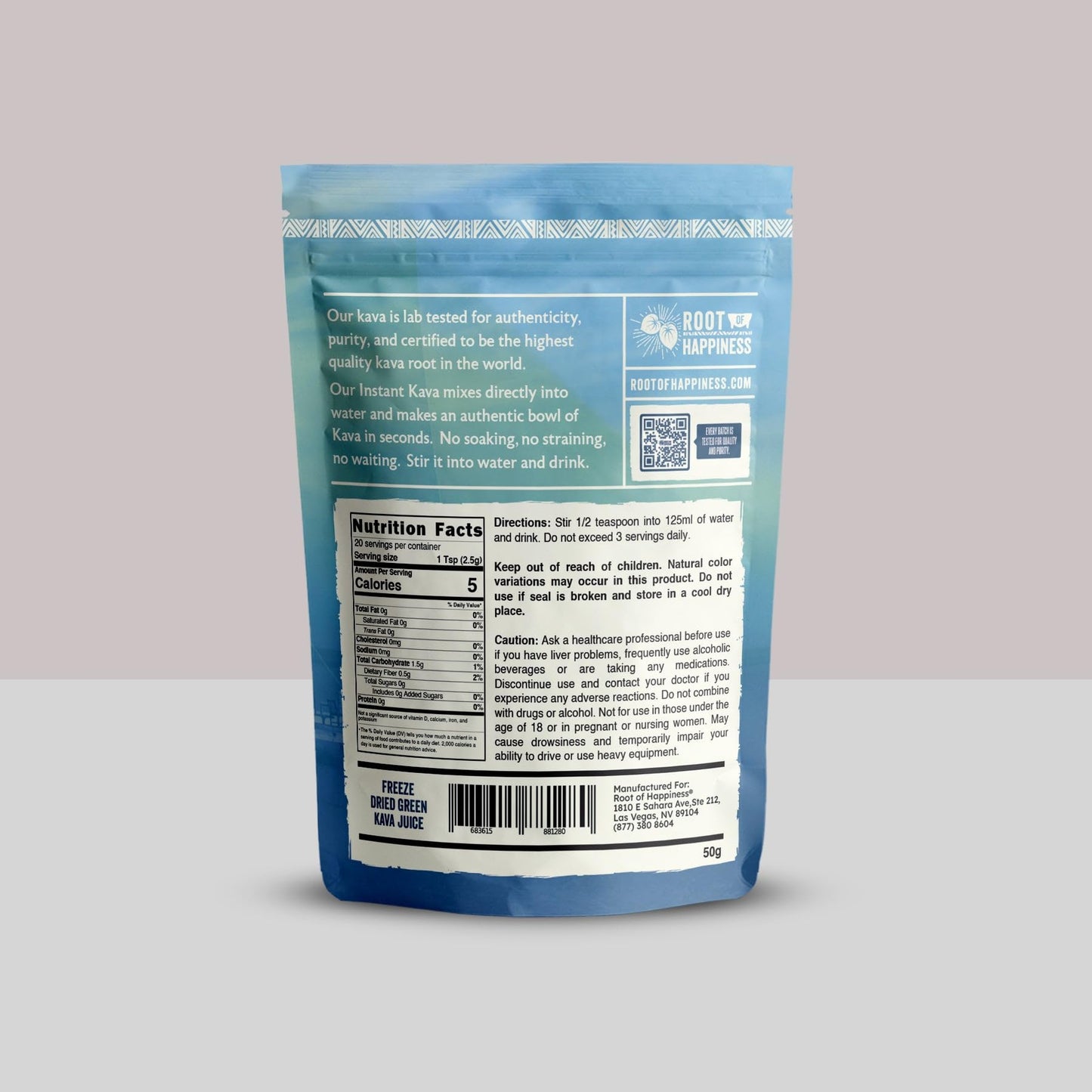 Root of Happiness Instant Kava Powder 1.76 Ounce