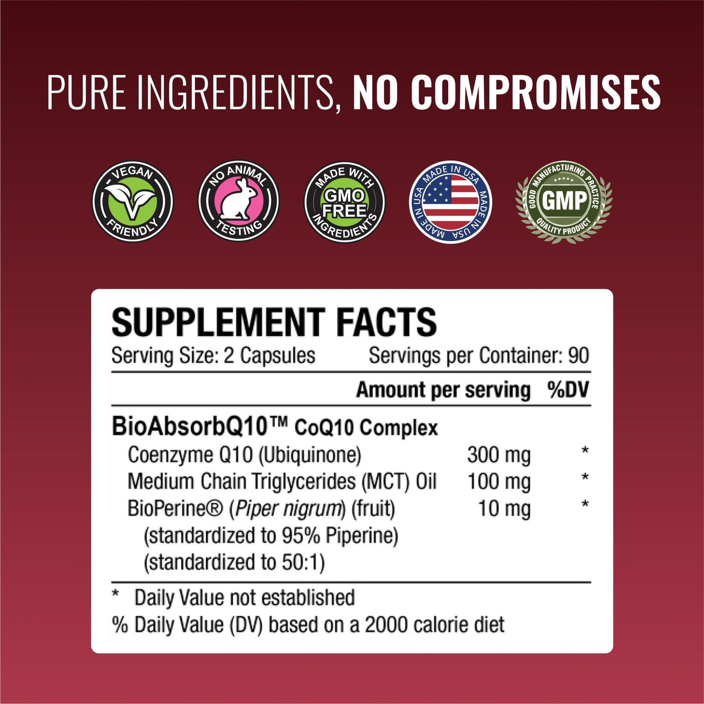 Approved Science CoQ10 MD Extra Strength Pure CoQ10 300mg with BioPerine for Faster Absorption Capsules 360