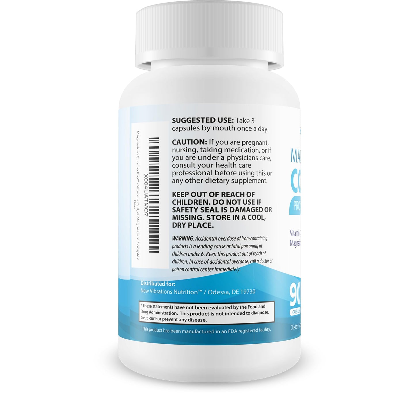 New Vibrations Nutrition Magnesium Combo Pro Capsule 90 Count
