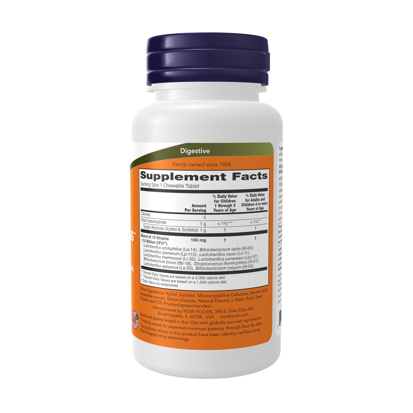 NOW Foods BerryDophilus Probiotic Chewables, 50 Count