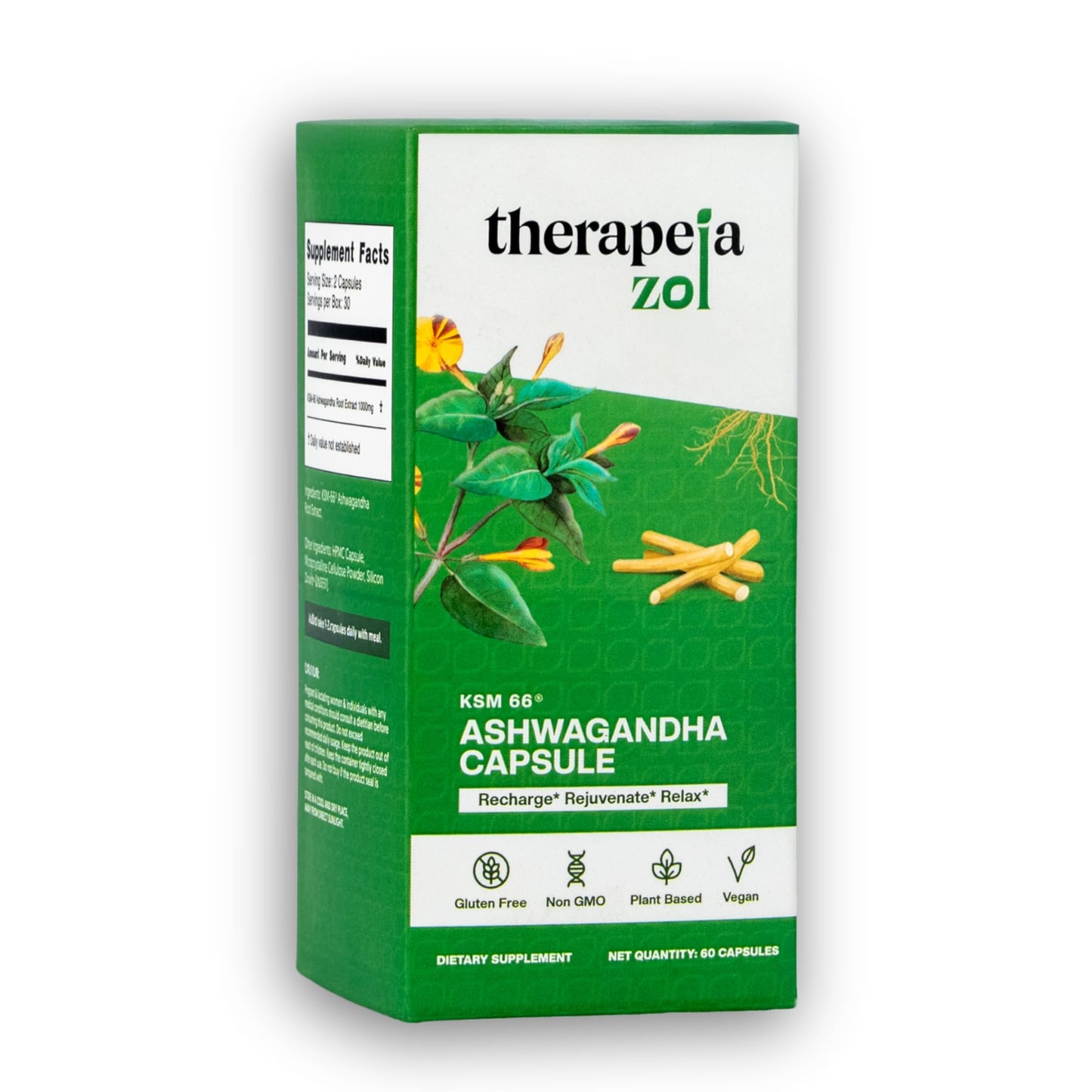 Therapeia Zoi Ashwagandha KSM-66 Capsules 60 Count