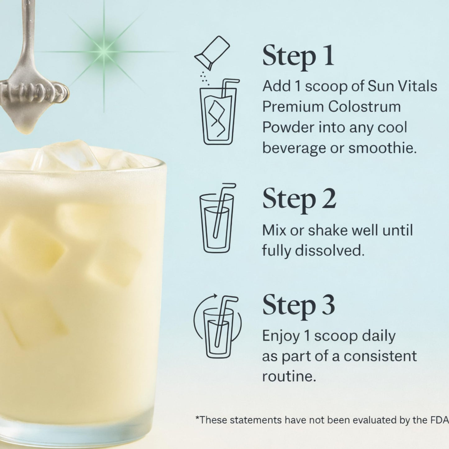 Sun Vitals Bovine Colostrum Powder 2300mg – 575mg IgG Per Serving, 25% IgG Standardized, Gut Health & Immune Support, No Fillers, No Capsules, GMP-Certified, 3rd Party Tested, 2.43 oz, 30 Servings