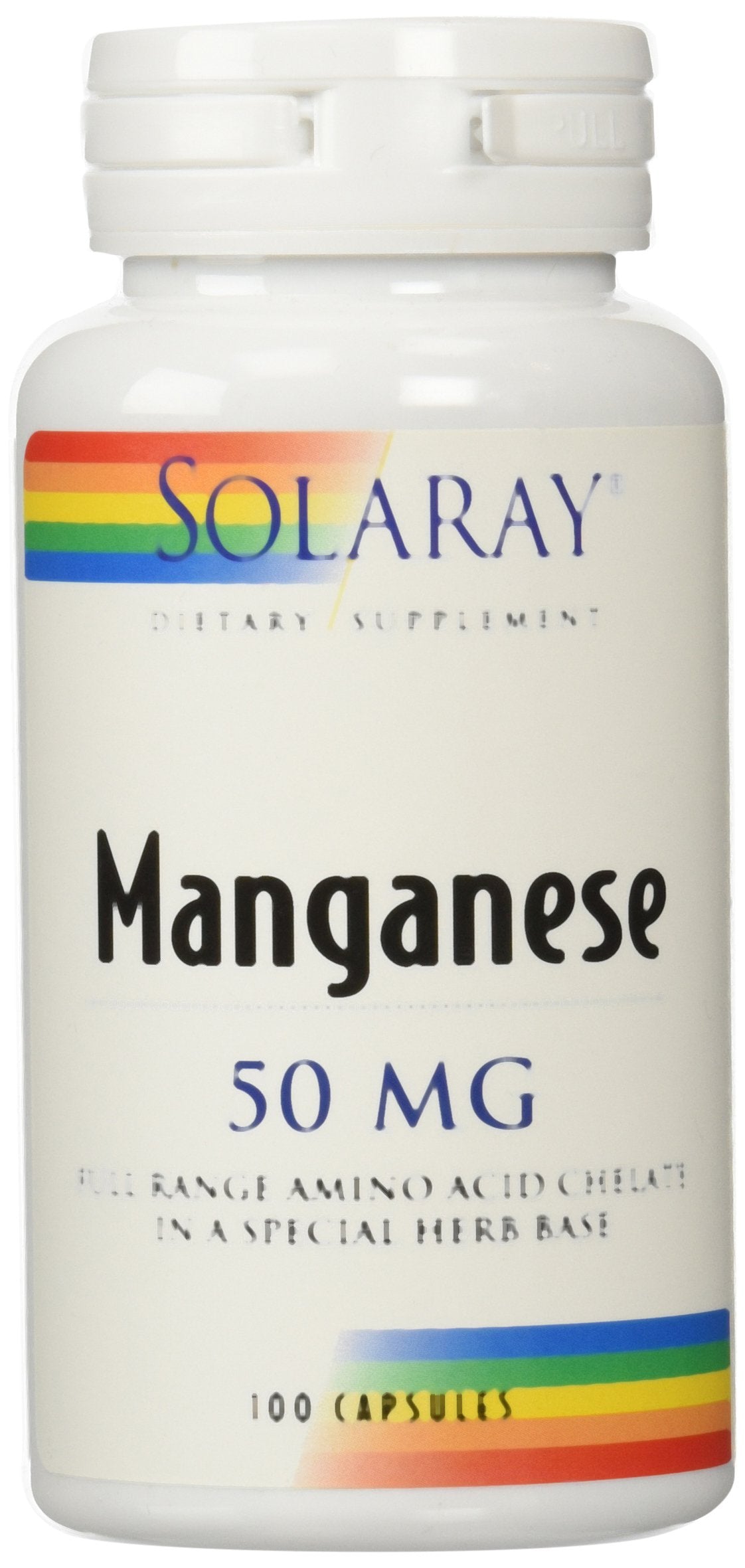 Solaray Manganese Supplement 50 mg Capsules, 100 Count