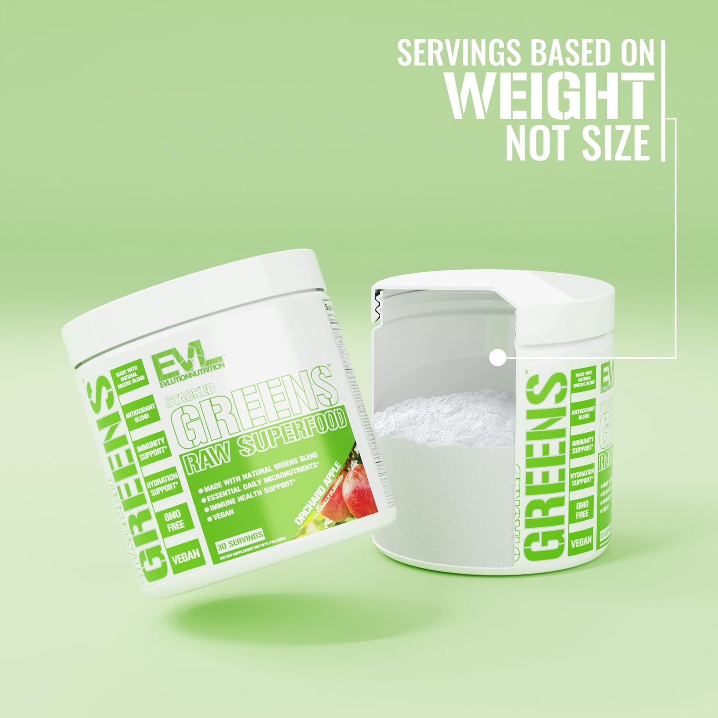 Evlution Stacked Greens Powder 5.7 Ounce