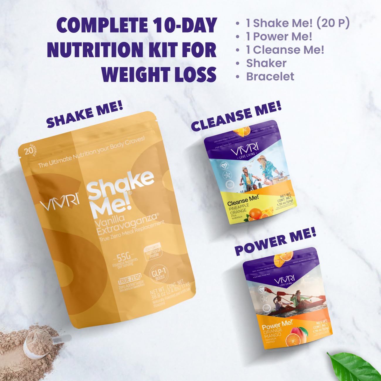 VIVRI 10-Day Challenge Complete Nutrition System Powder, 1 oz