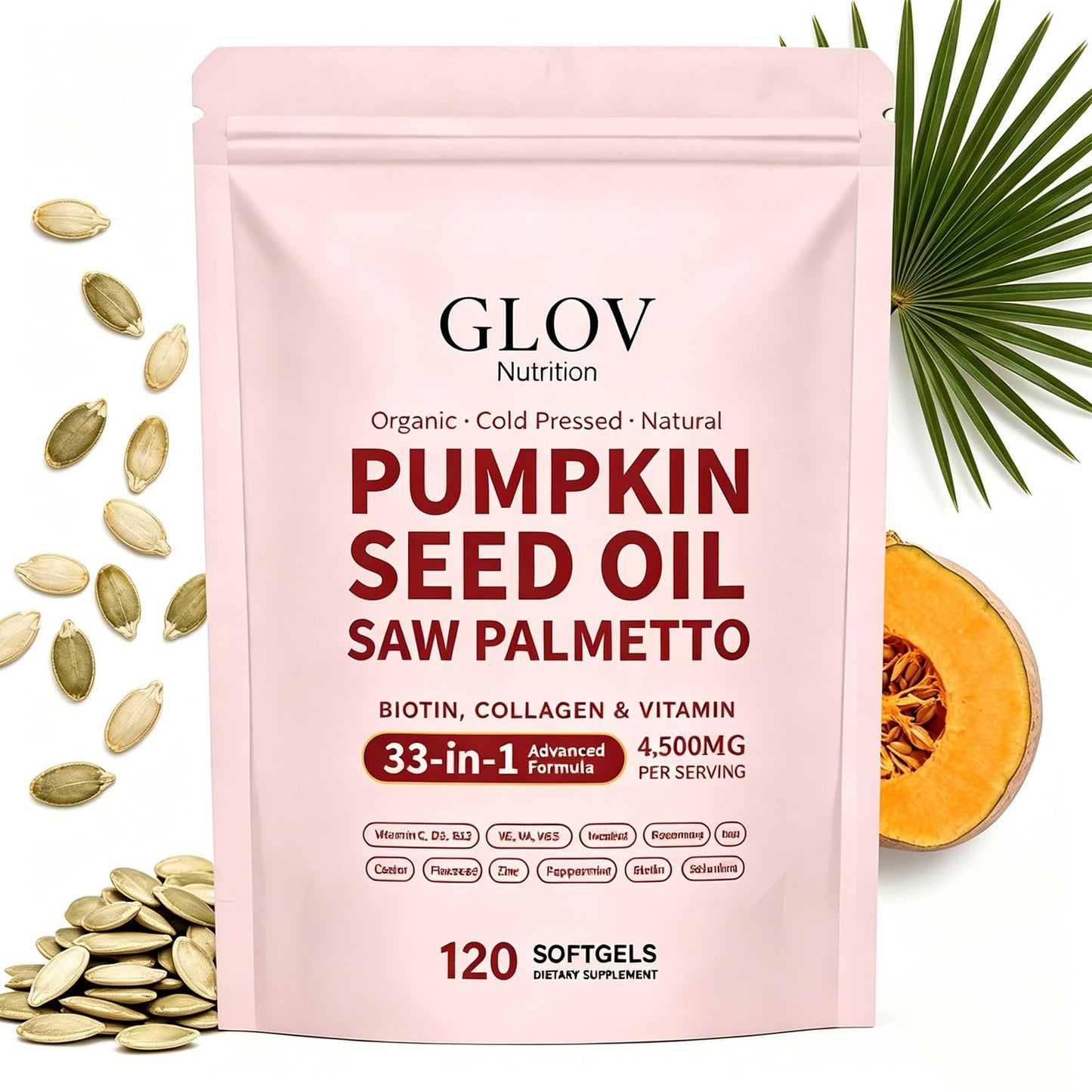 Glov Nutrition Pumpkin Seed Oil Capsule, 1 Count