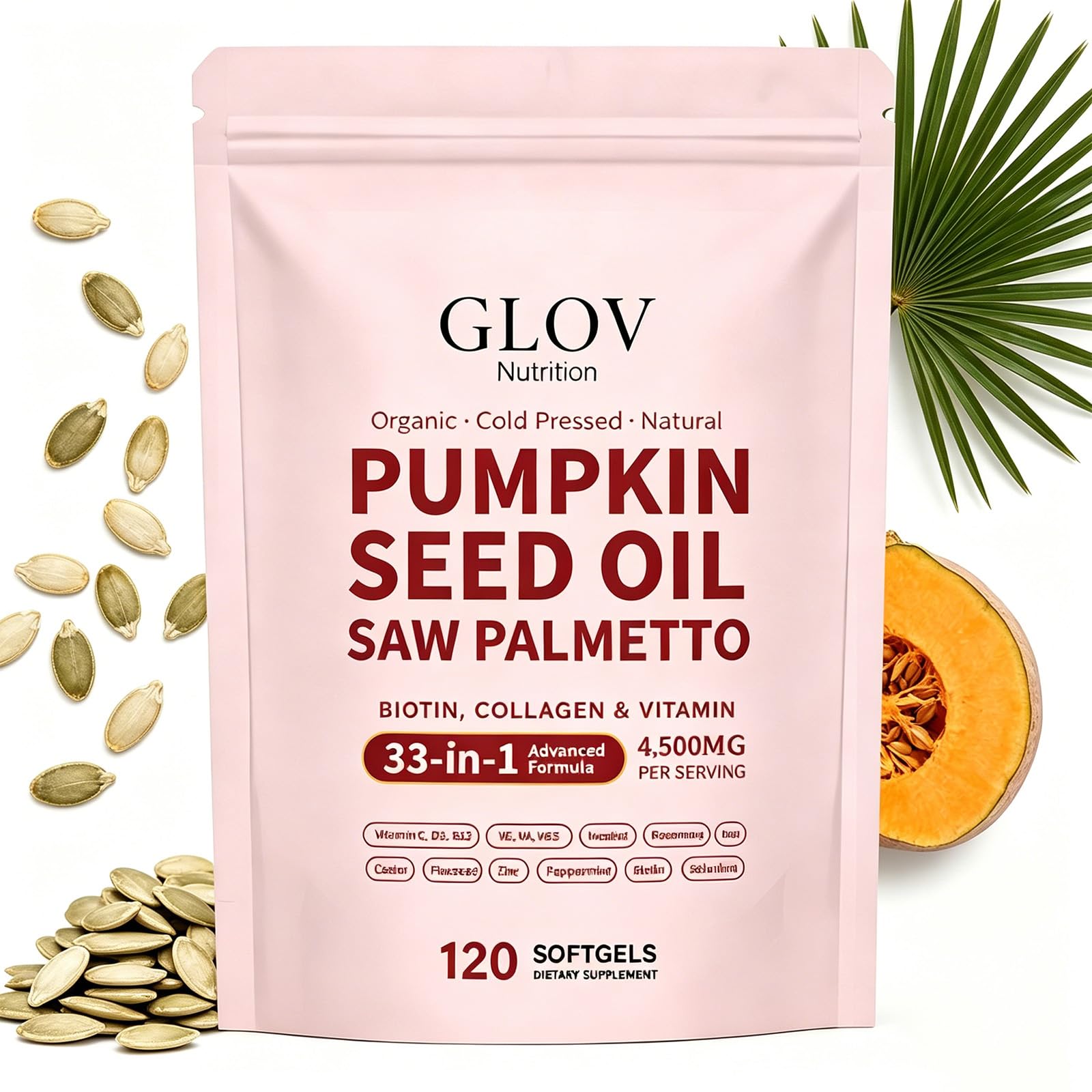 Glov Nutrition Pumpkin Seed Oil Capsule, 1 Count