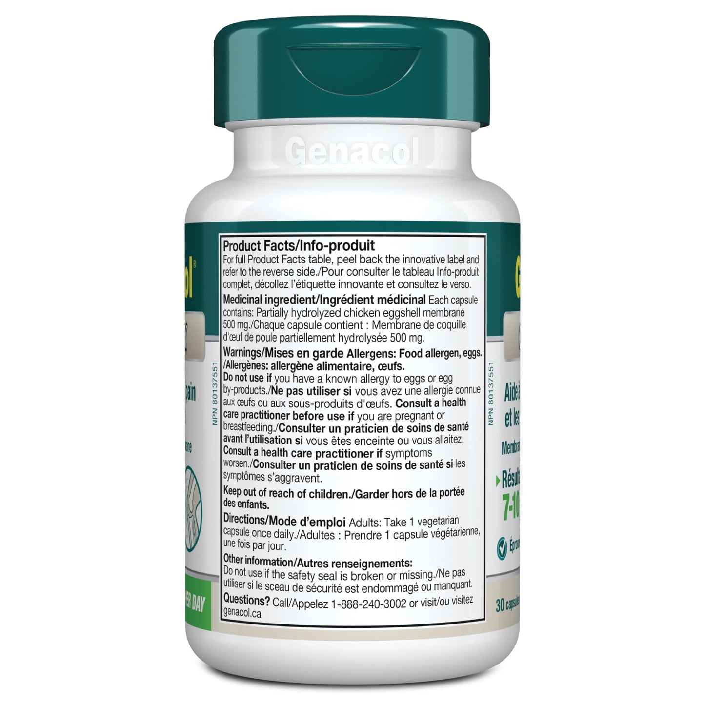 Genacol Ovoflex Natural Eggshell Membrane Joint Supplement Capsule, 30 Count