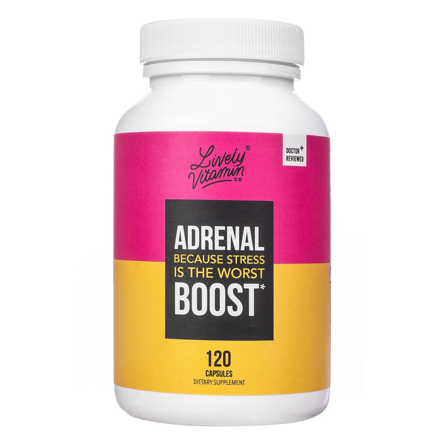 LIVELY VITAMIN CO Adrenal Boost Capsules 120 Vegetarian Capsules