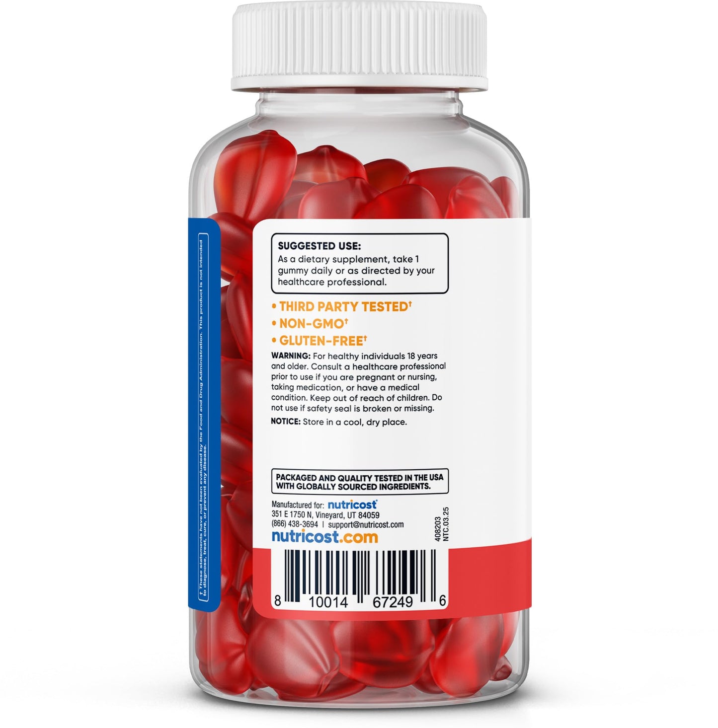 Nutricost Apple Cider Vinegar 500mg Gummies 120