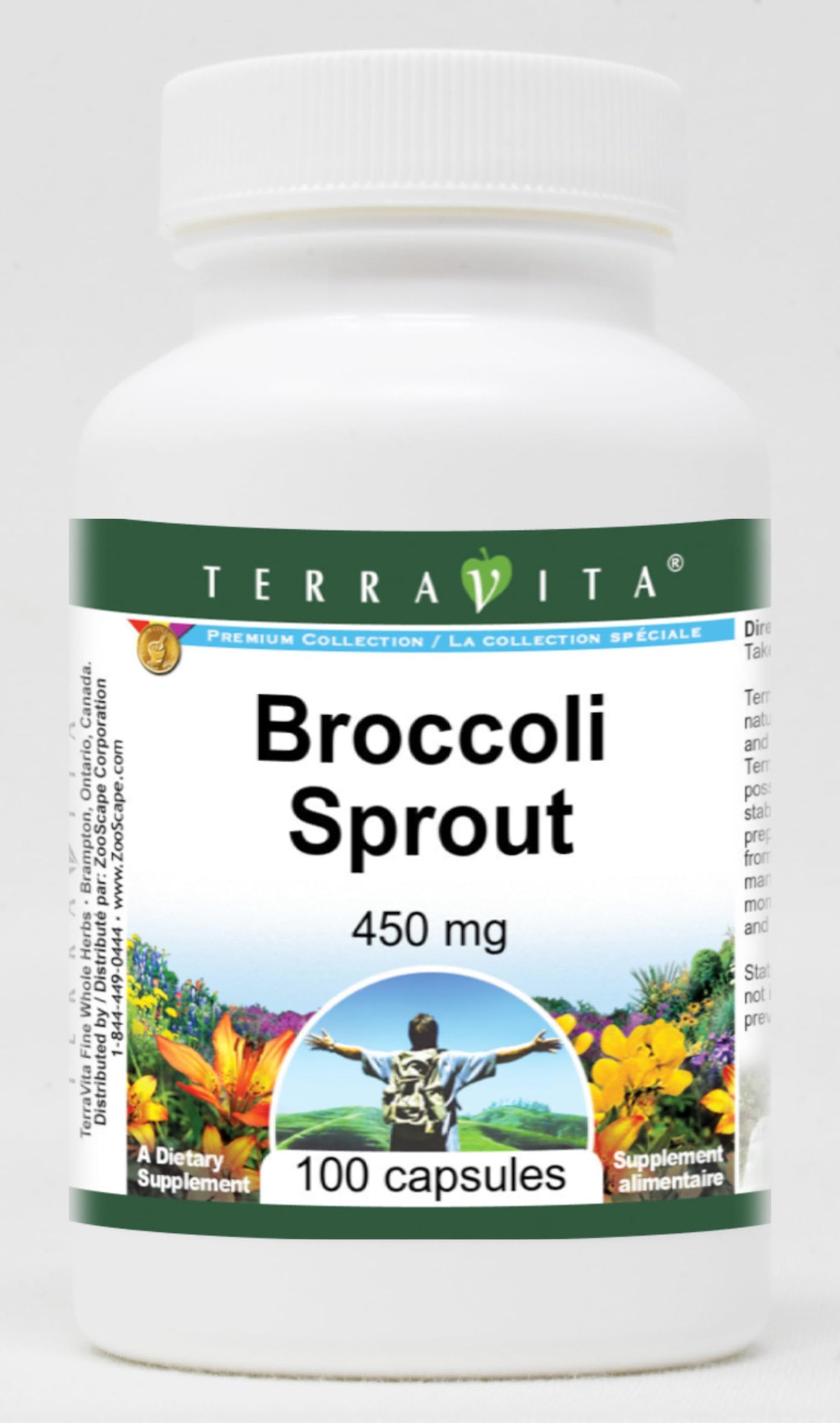 Terravita Broccoli Sprout 450 mg Capsules, 300 Count