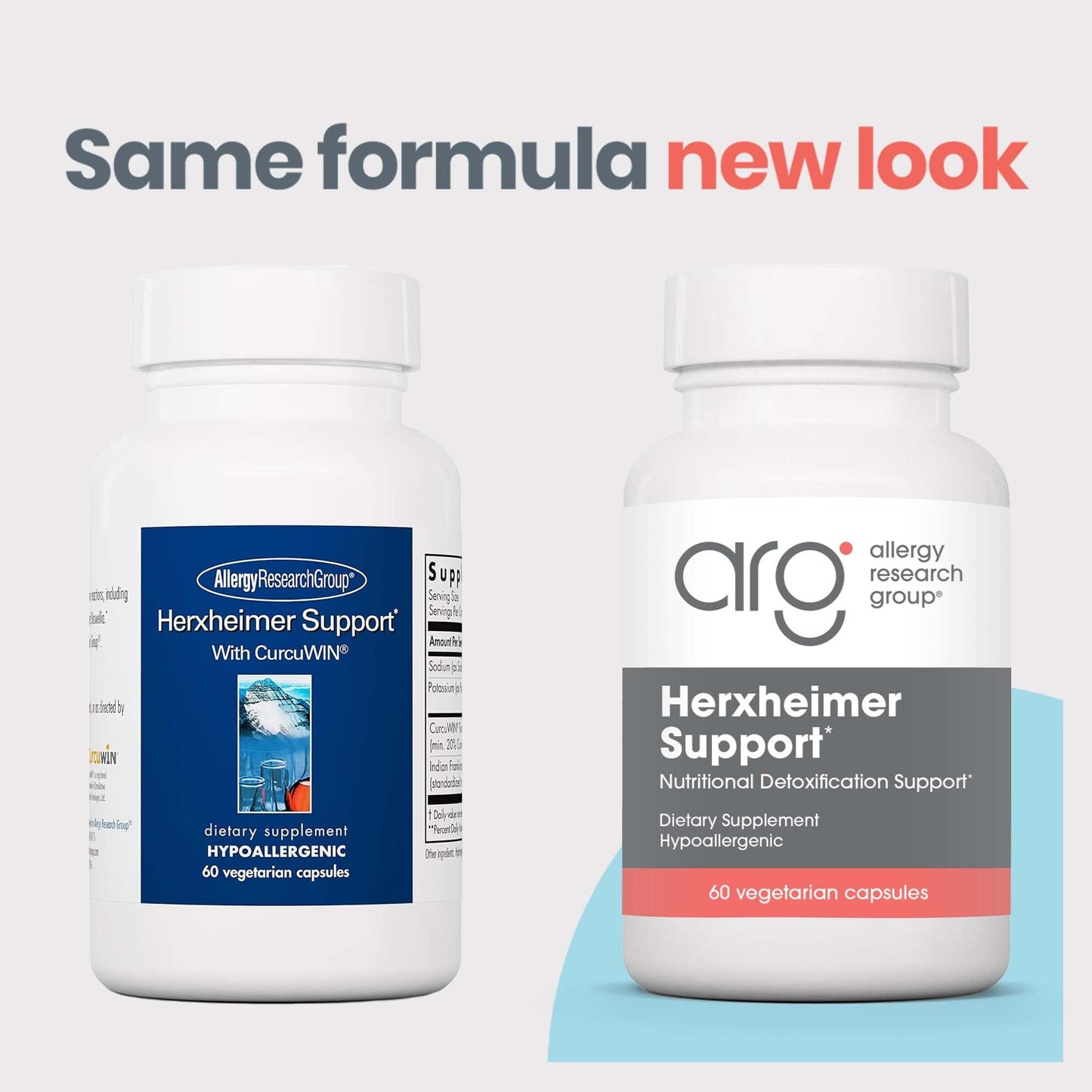 Allergy Research Group Herxheimer Support - Turmeric Boswellia Supplement with CurcuWIN, Curcuminoids and Pure Boswellia Extract for Women & Men, Detox and Cleanse Support, 60 Vegetarian Capsules