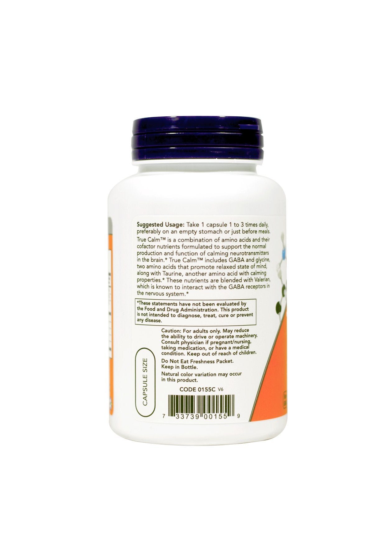 NOW Foods True Calm Amino Relaxer Capsules 180