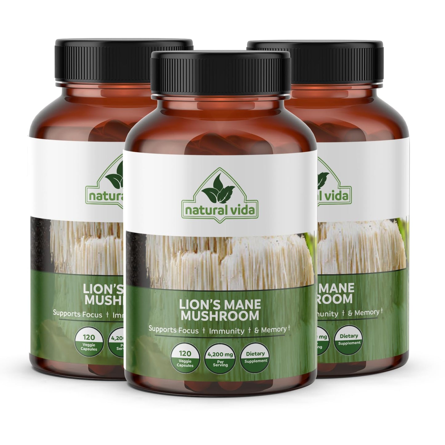 Natural Vida Lion's Mane Mushroom Extract Capsules 240