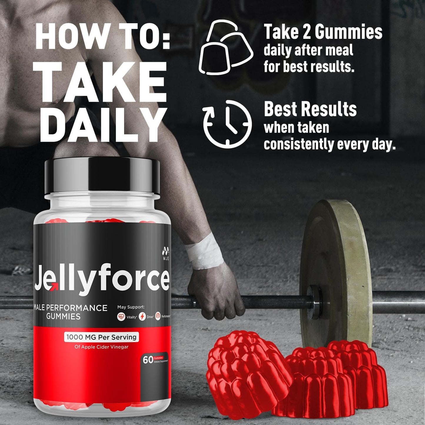 MJO Jellyforce Gummies, 300 Gummies