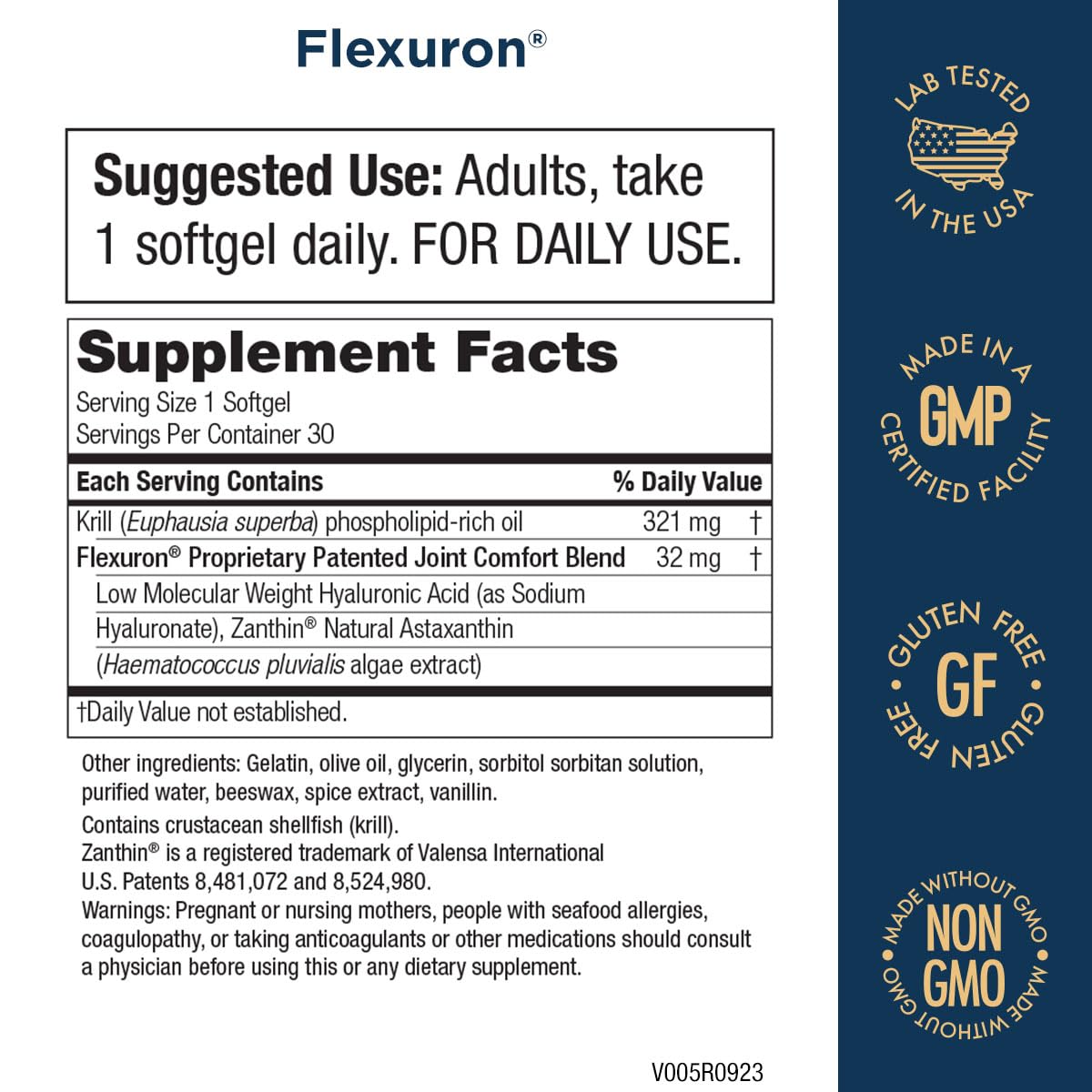 Purity Products Flexuron Joint Formula + Joint Gel Flexuron (Krill Oil, Low Molecular Weight Hyaluronic Acid, Astaxanthin) - Joint Gel Berry Powder (Bioactive Collagen Peptides + MSM) Gel, Powder 2