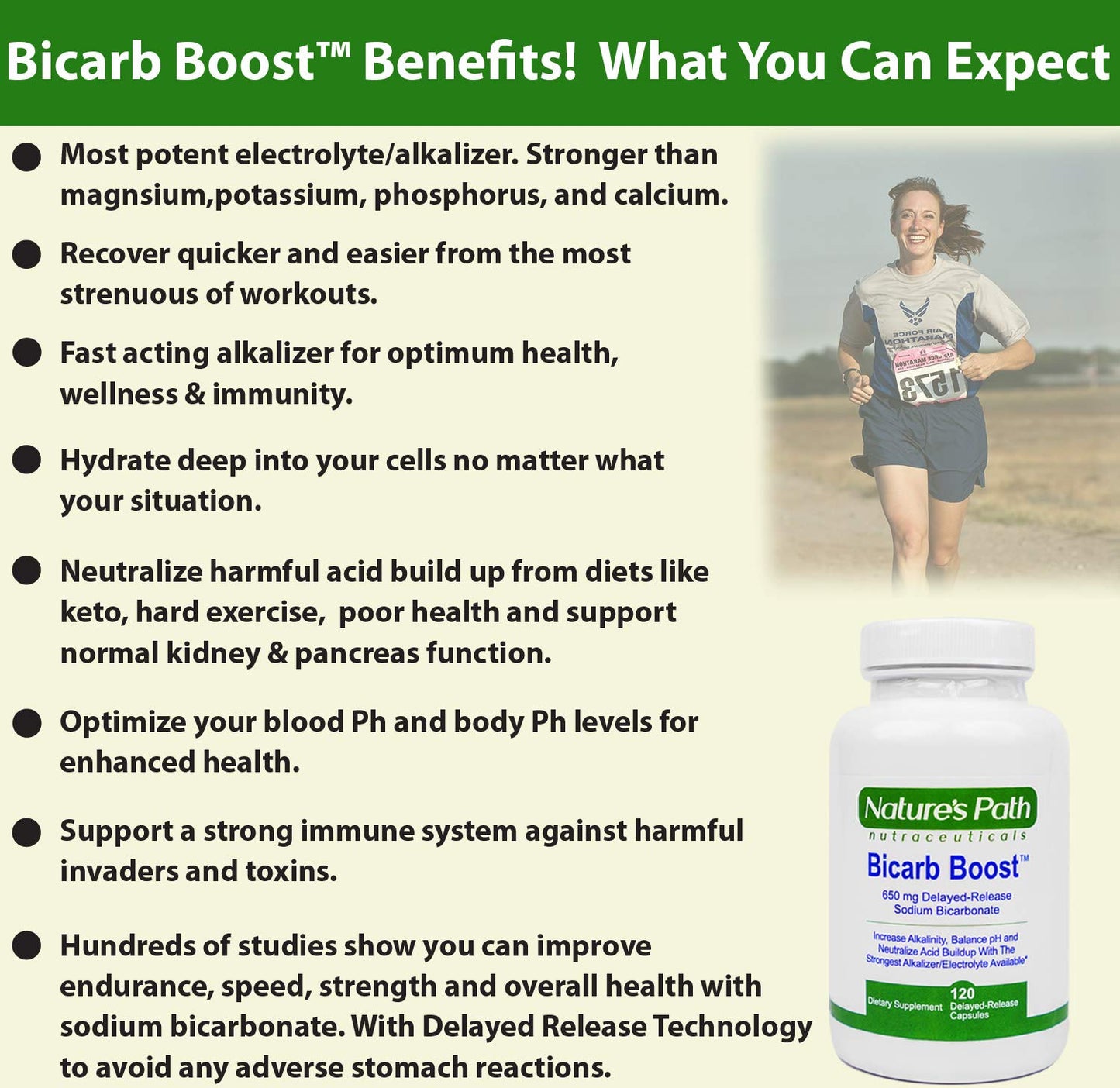NATURE'S PATH NUTRACEUTICALS Sodium Bicarbonate 650 mg Tablets, 120 Tablets