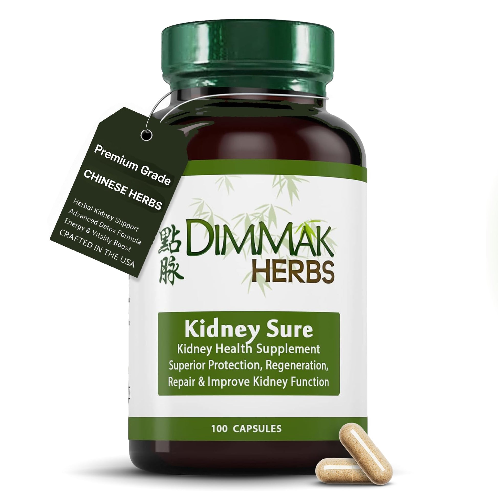Dimmak Herbs Kidney Sure Kidney Cleanse & Revitalization Tonic Capsules 100