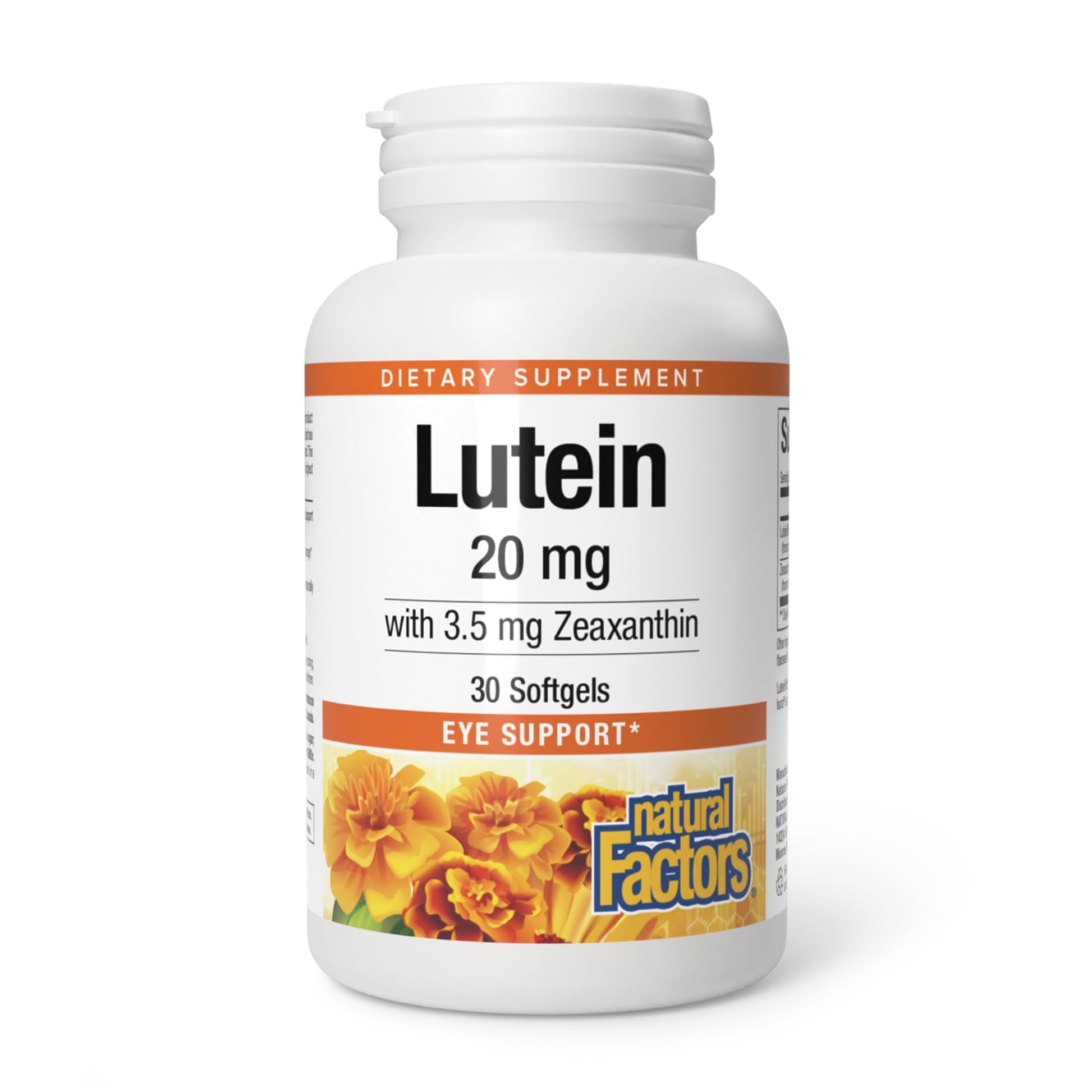 Natural Factors Lutein 20mg Softgels, 30 Count