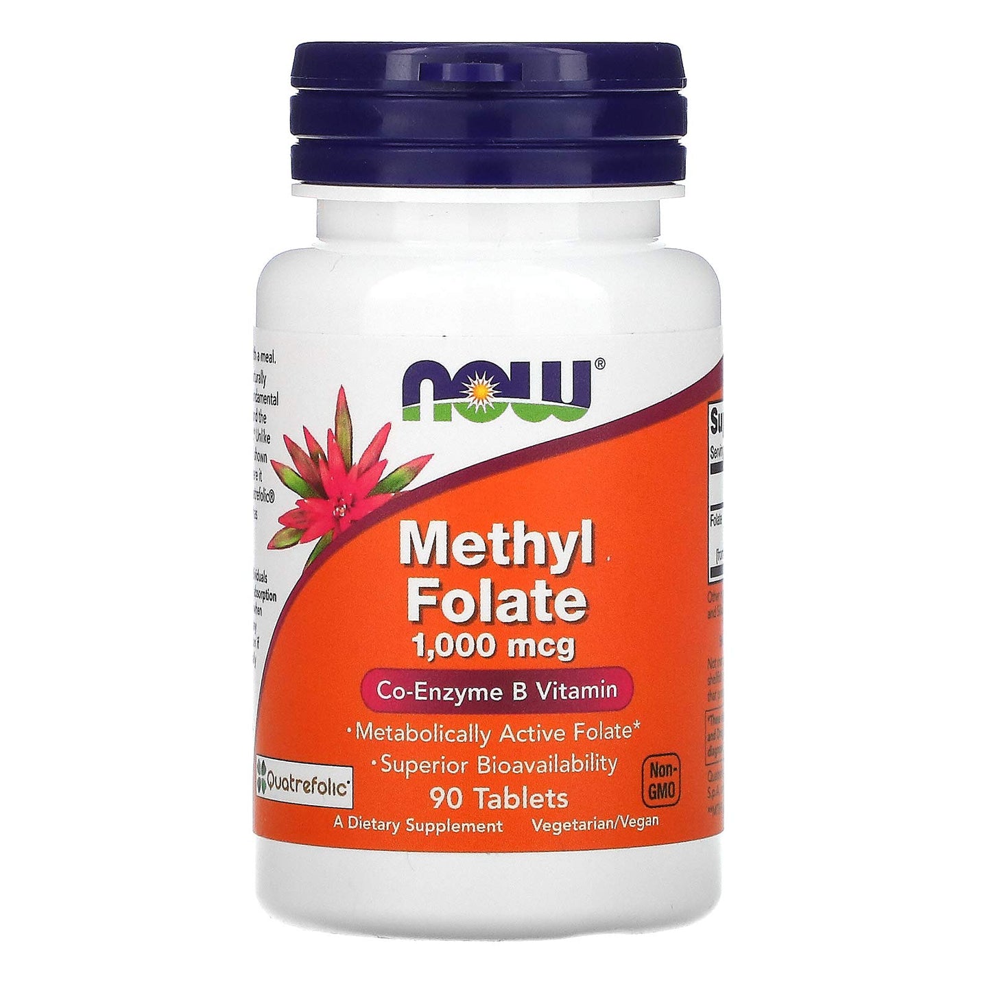 NOW Foods Methyl Folate 1000 mcg Tablet, 90 Tablets