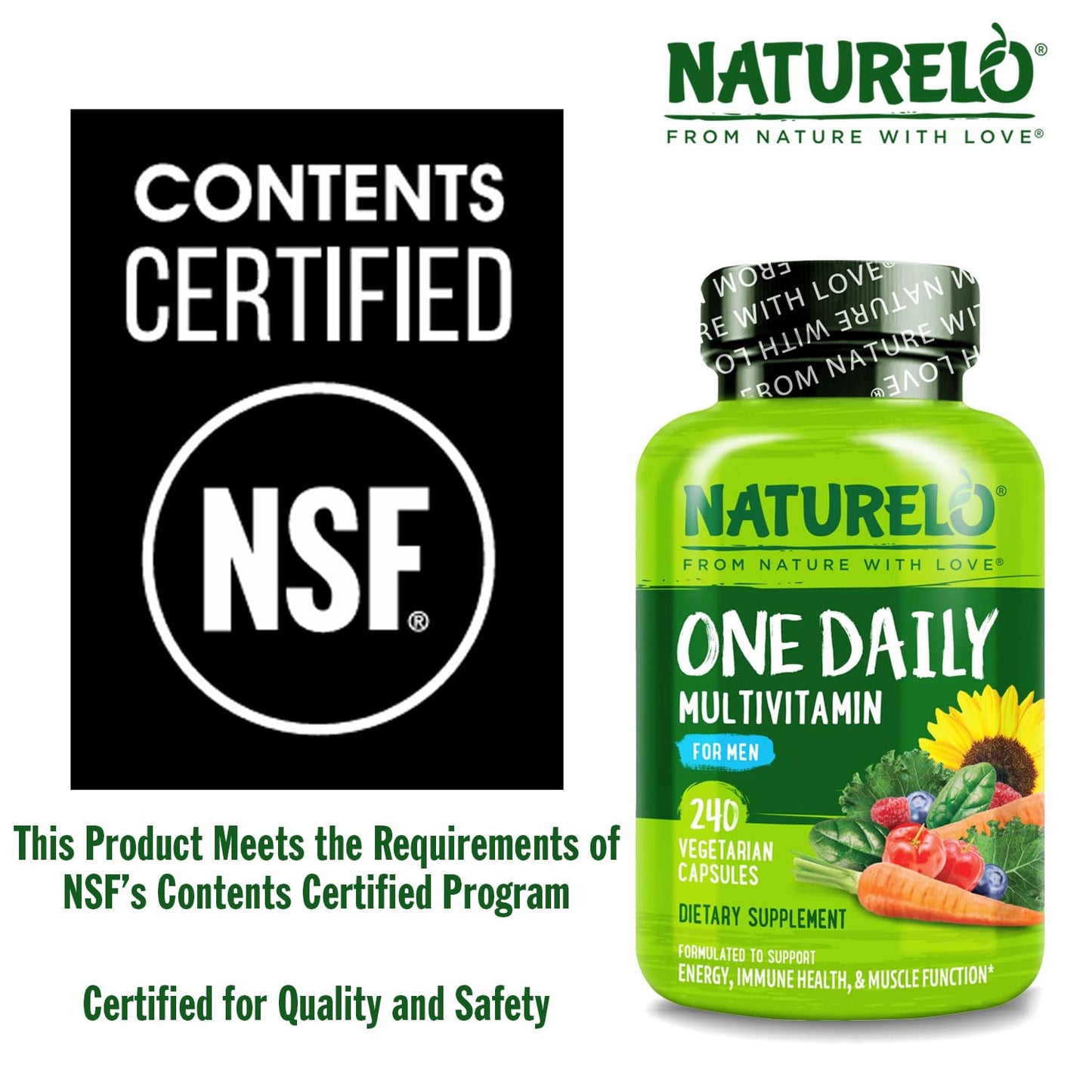 NATURELO Mens Multivitamins Capsule 240 Count
