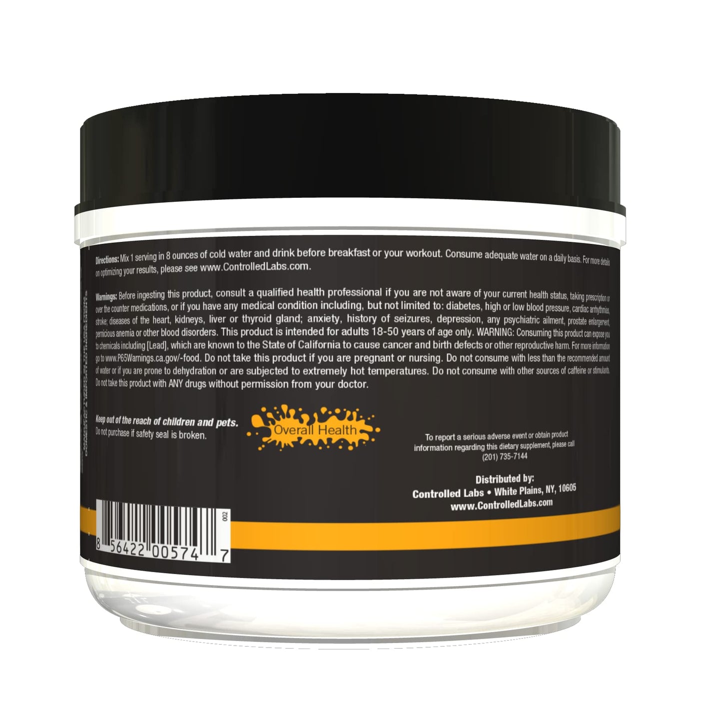 CONTROLLED LABS Orange Brainwash Powder, 5.6 Ounce