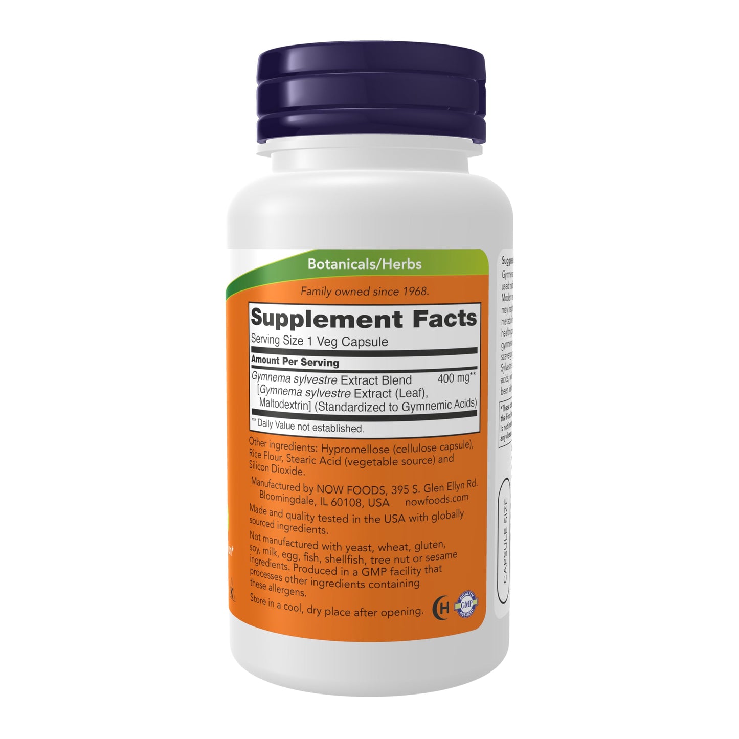 NOW Foods Gymnema Sylvestre 400 mg Capsule, 90 Veg Capsules