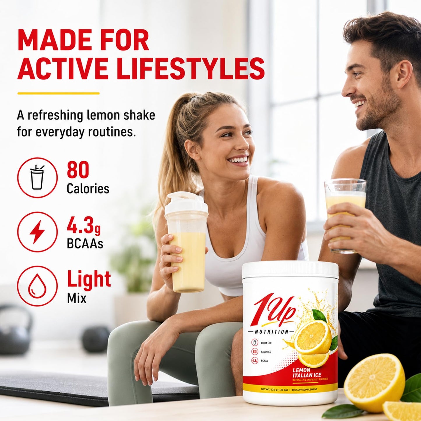1Up Nutrition Protein Powder, Lemon Flavor, 1 Ounce