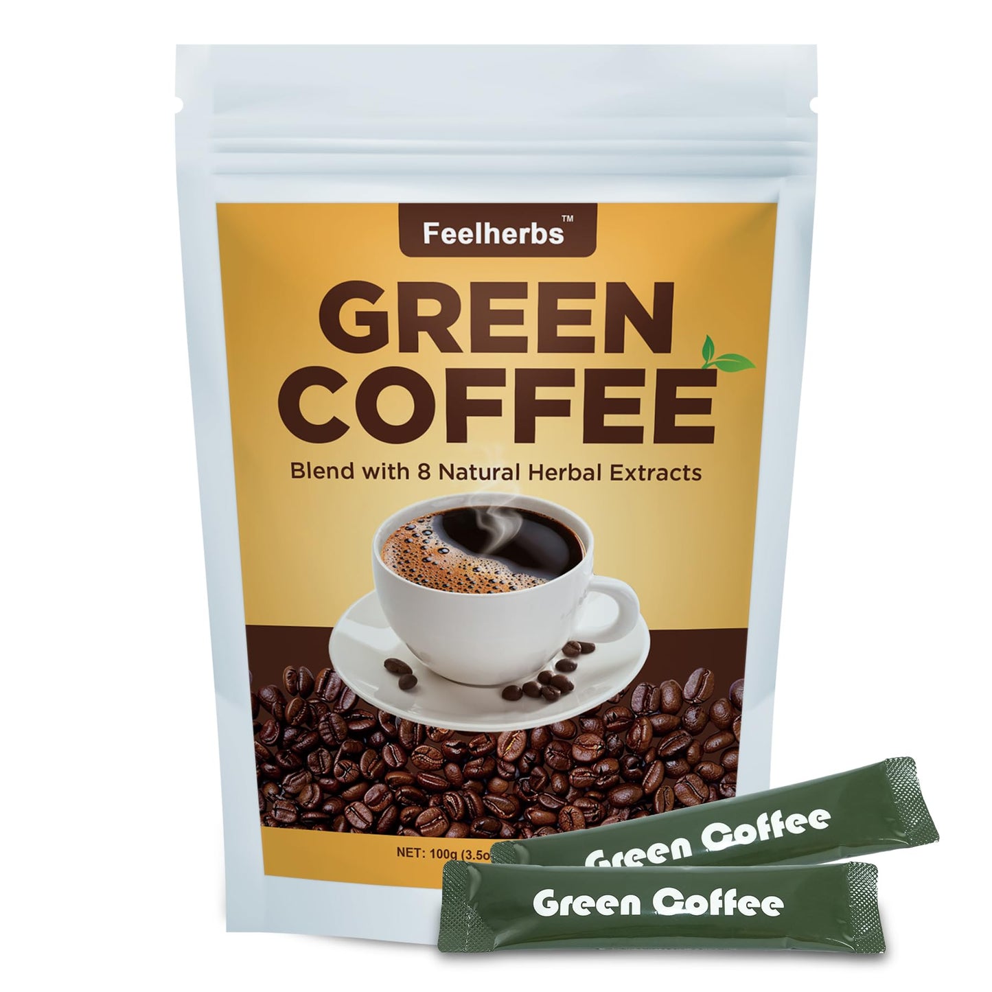 Feelherbs Green Coffee Beans Extract Powder 3.5 oz