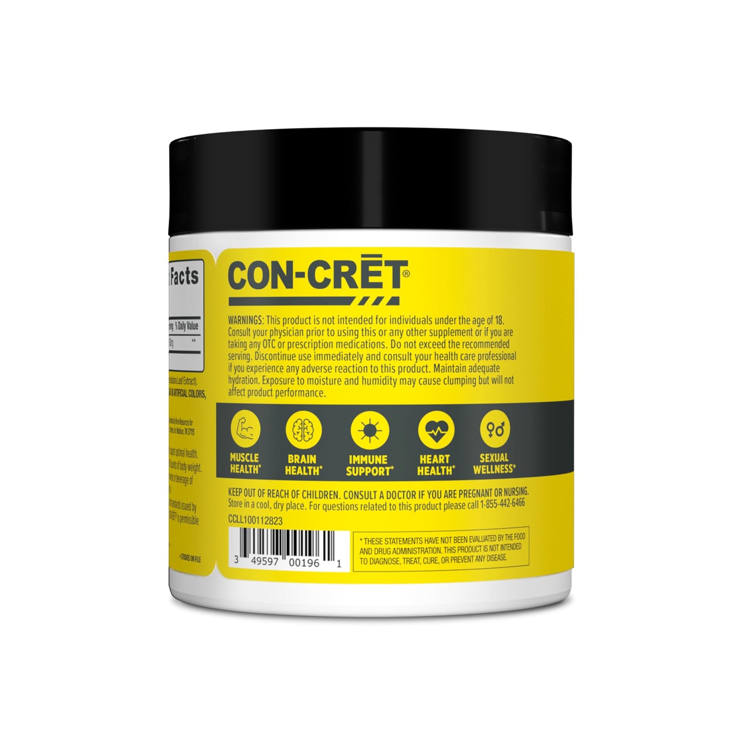 CON-CRET Creatine HCl Powder, 100 Servings