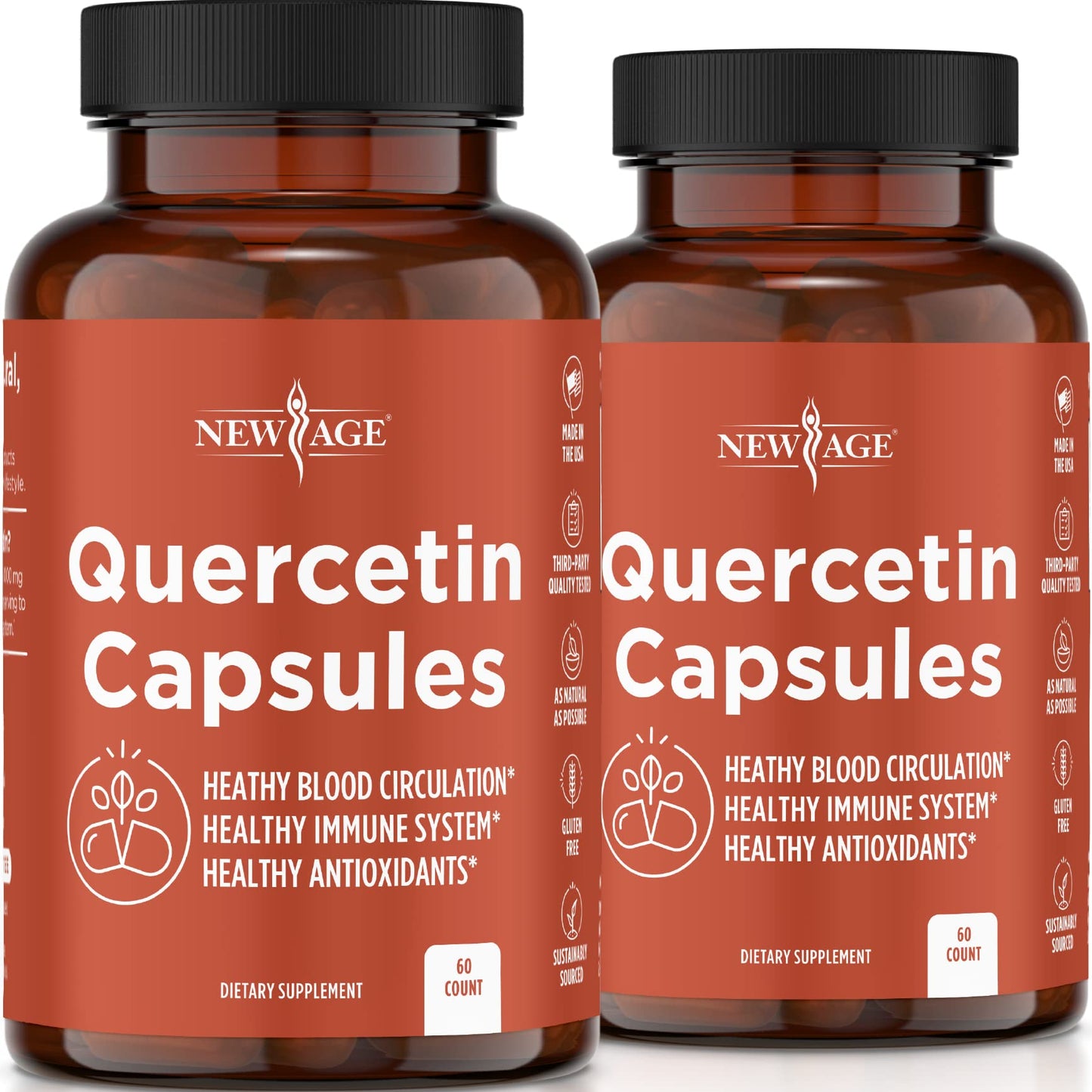 NEW AGE Quercetin 1000mg Vegetarian Capsules 120 Count