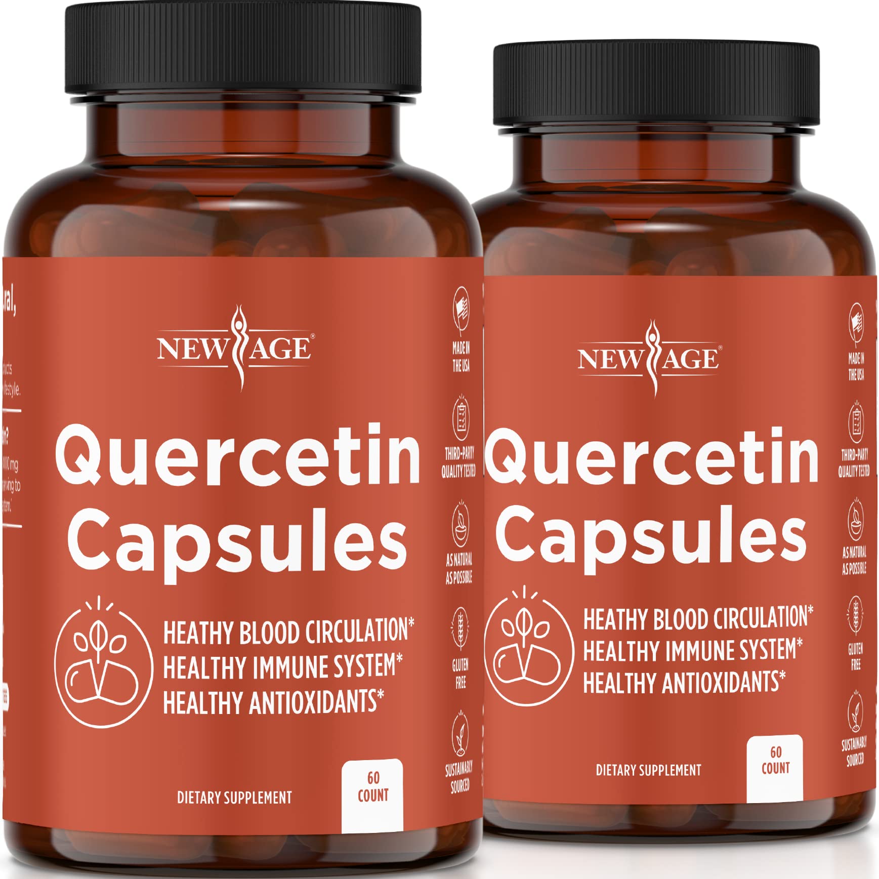 NEW AGE Quercetin 1000mg Vegetarian Capsules 120 Count