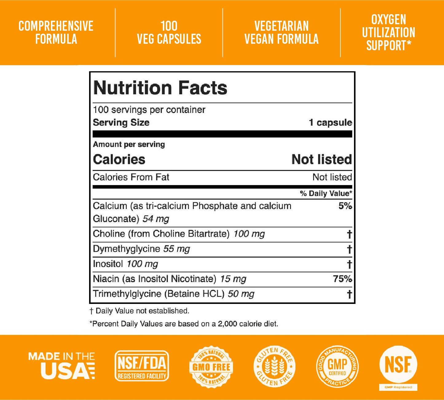 Apricot Power Super B-15 Non Toxic Pangamic Acid - Health Oxygen Levels & Energy Capsules, 100 Count