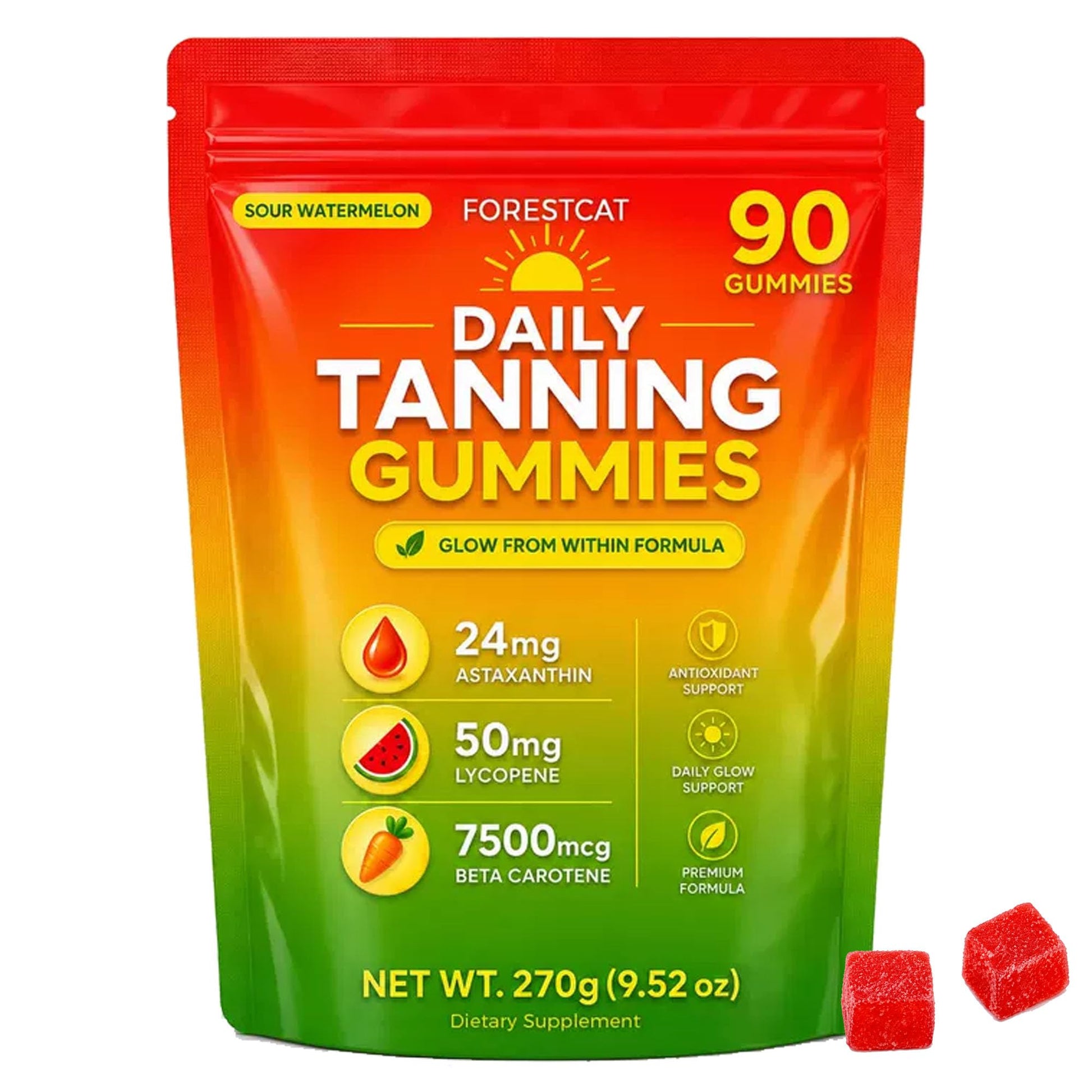 HILUCID Tanning Gummies, 90 Gummies