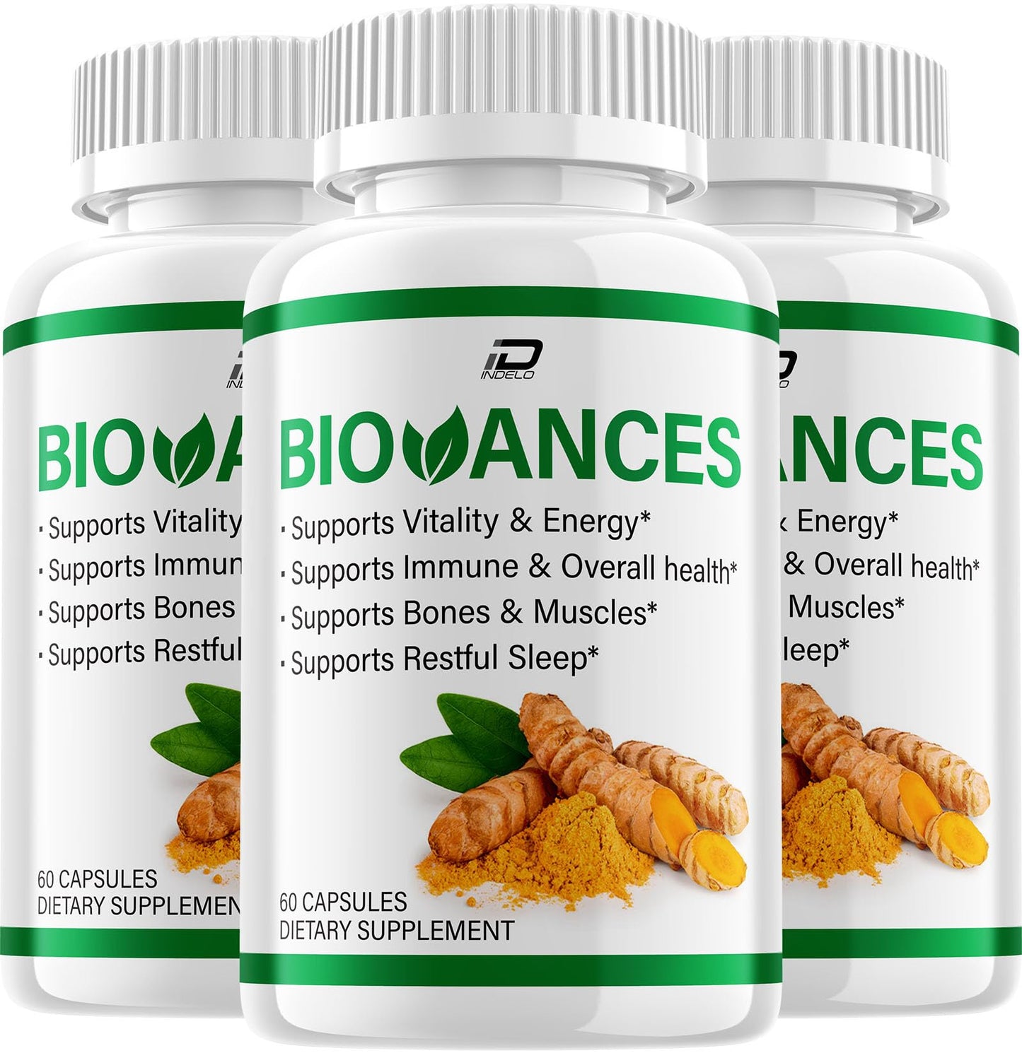 Indelo Biovances Natural Blend Daily Health Supplement, 180 Capsules